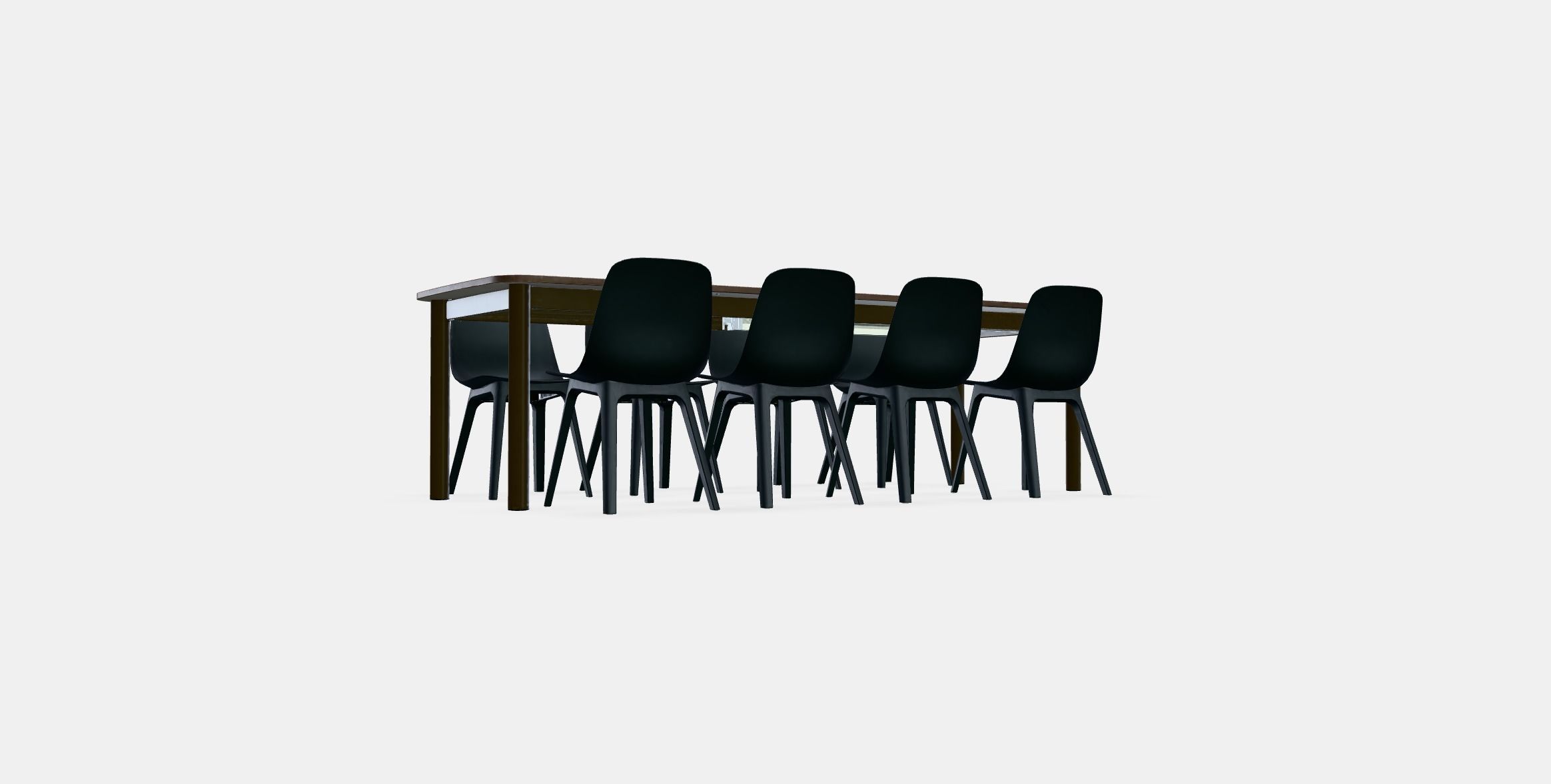 STRANDTORP - ODGER Table and 8 chairs Low-poly 3D model_2