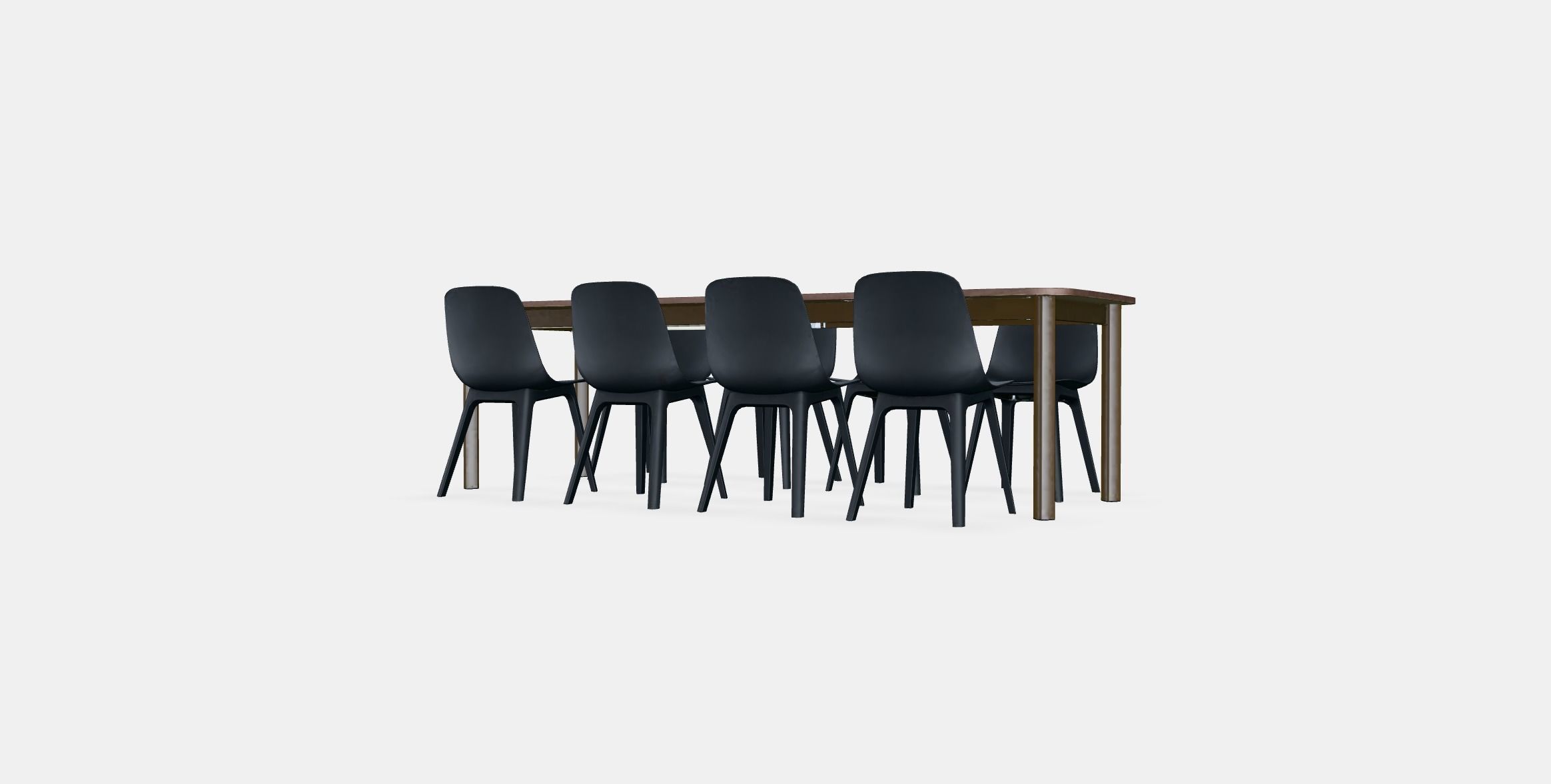 STRANDTORP - ODGER Table and 8 chairs Low-poly 3D model_3