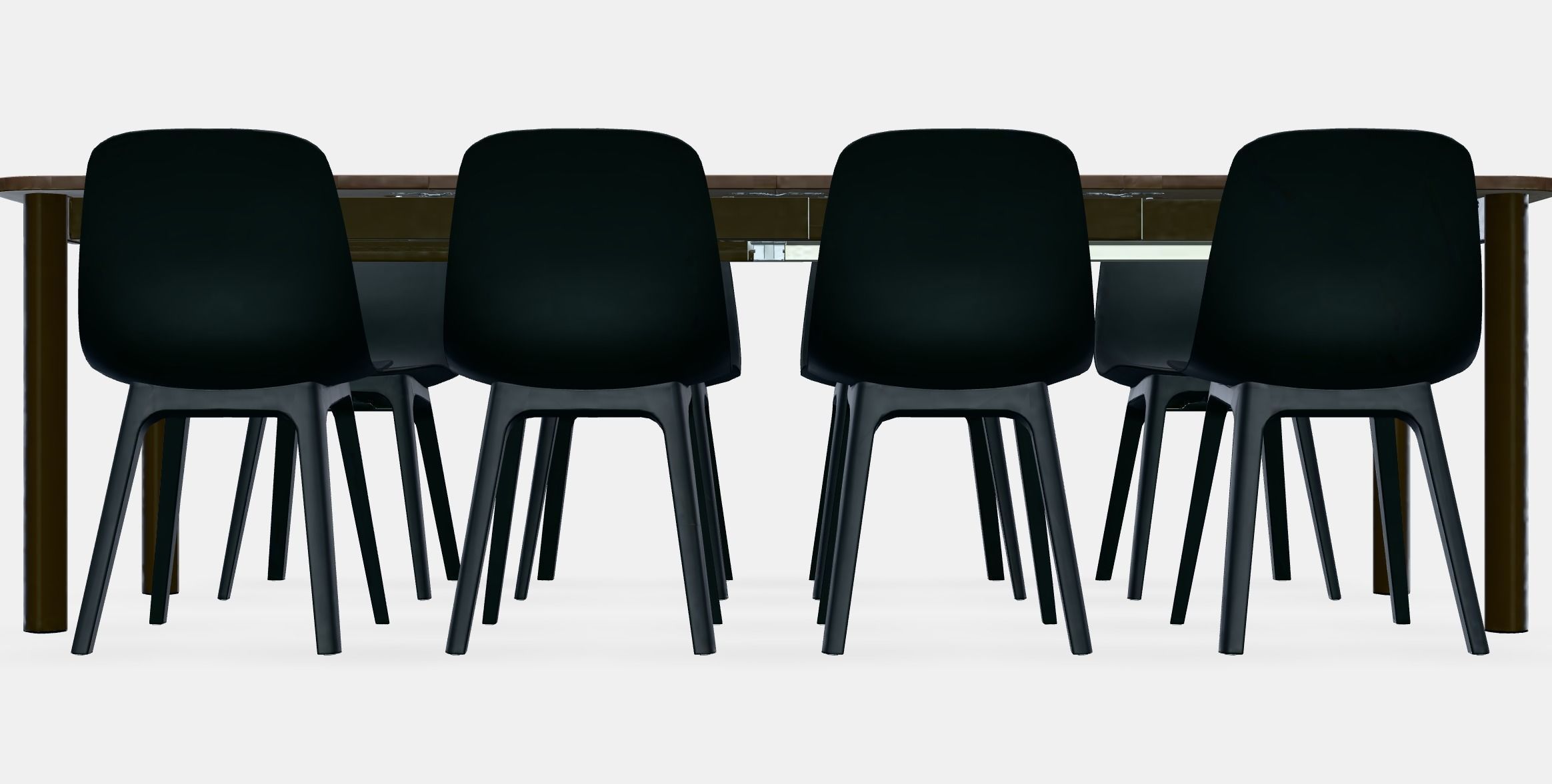 STRANDTORP - ODGER Table and 8 chairs Low-poly 3D model_11