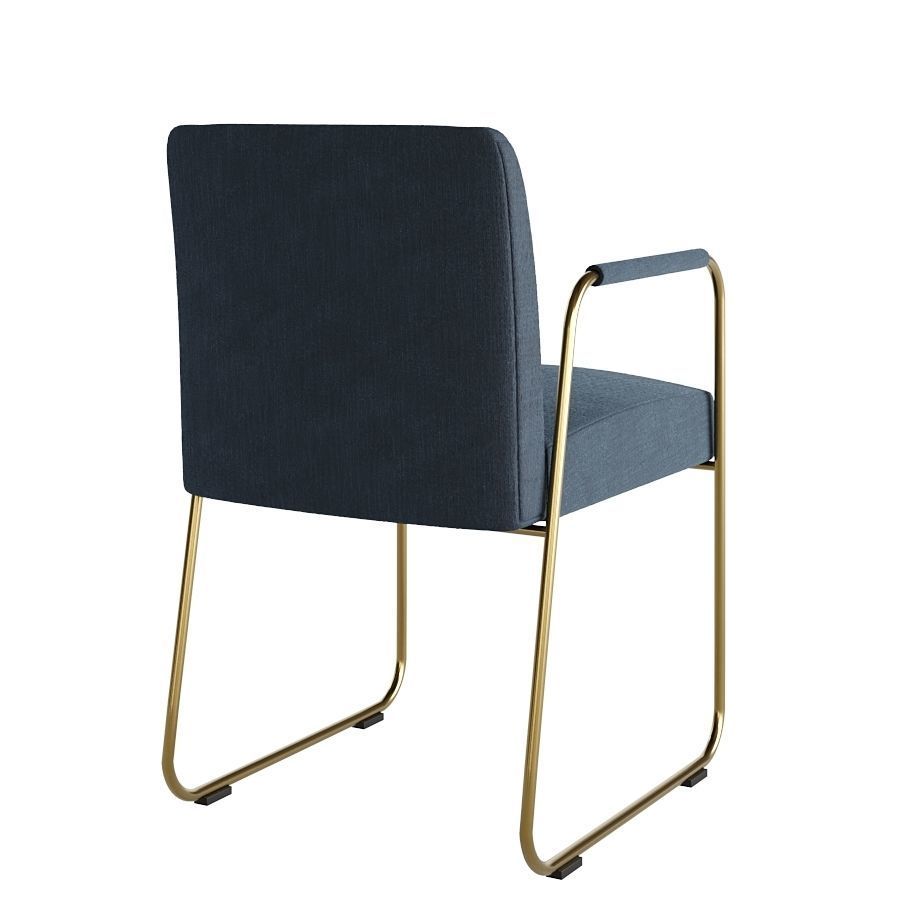 Armchair Blue 3D model_6