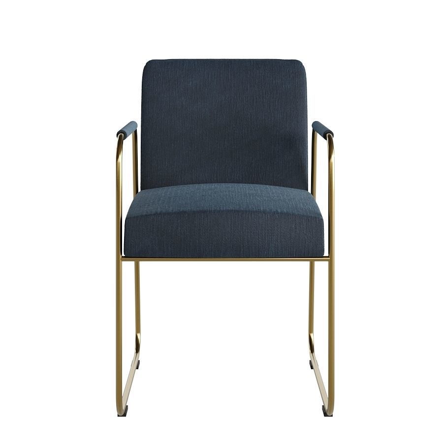 Armchair Blue 3D model_1