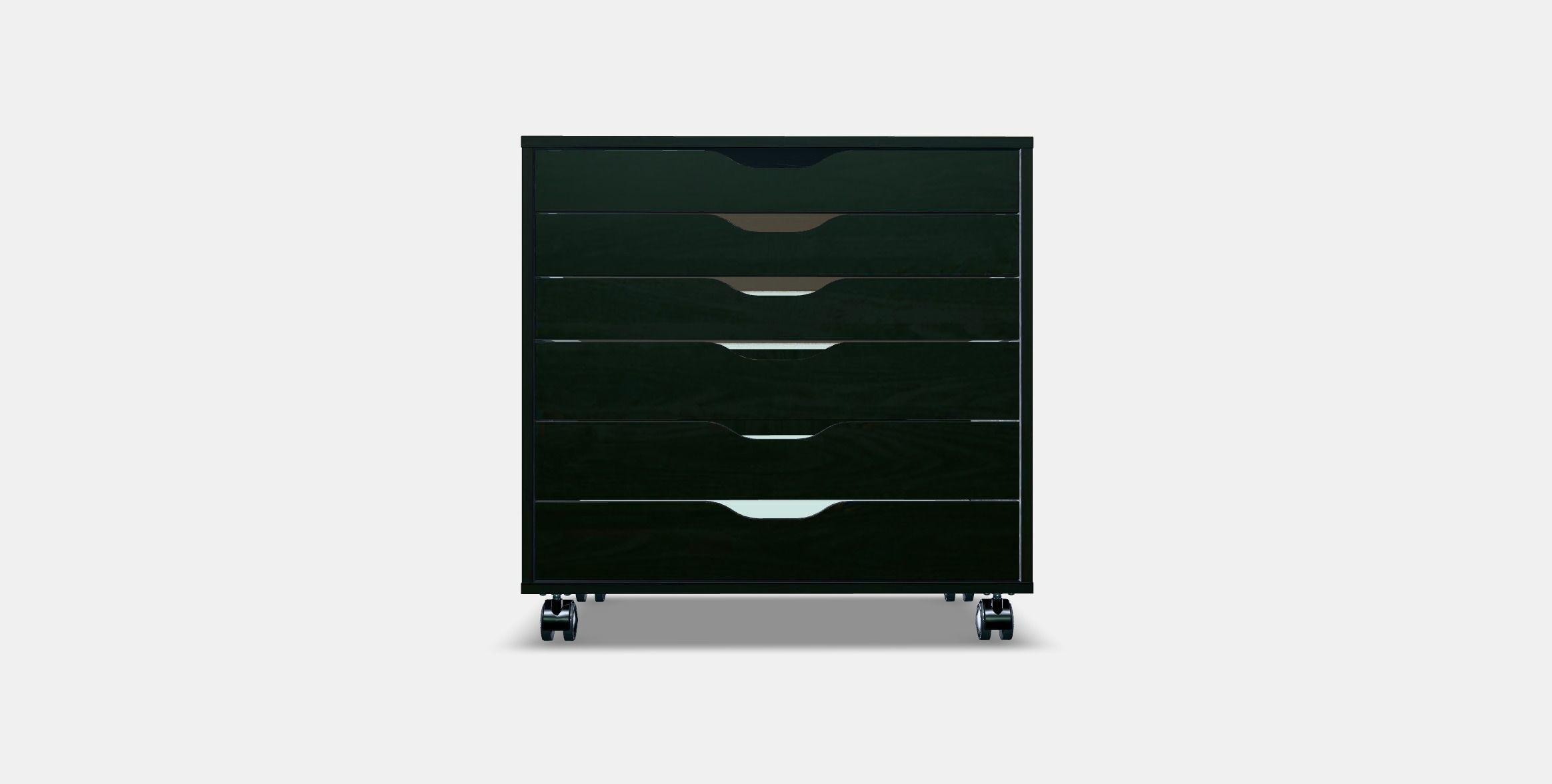 ALEX Drawer unit on castors 7 Low-poly 3D model_9