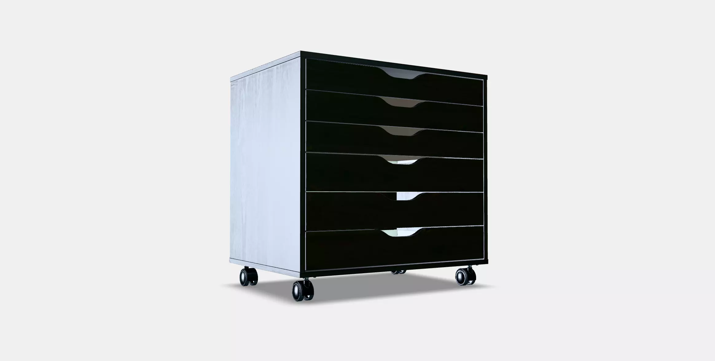 ALEX Drawer unit on castors 7 Low-poly 3D model_0