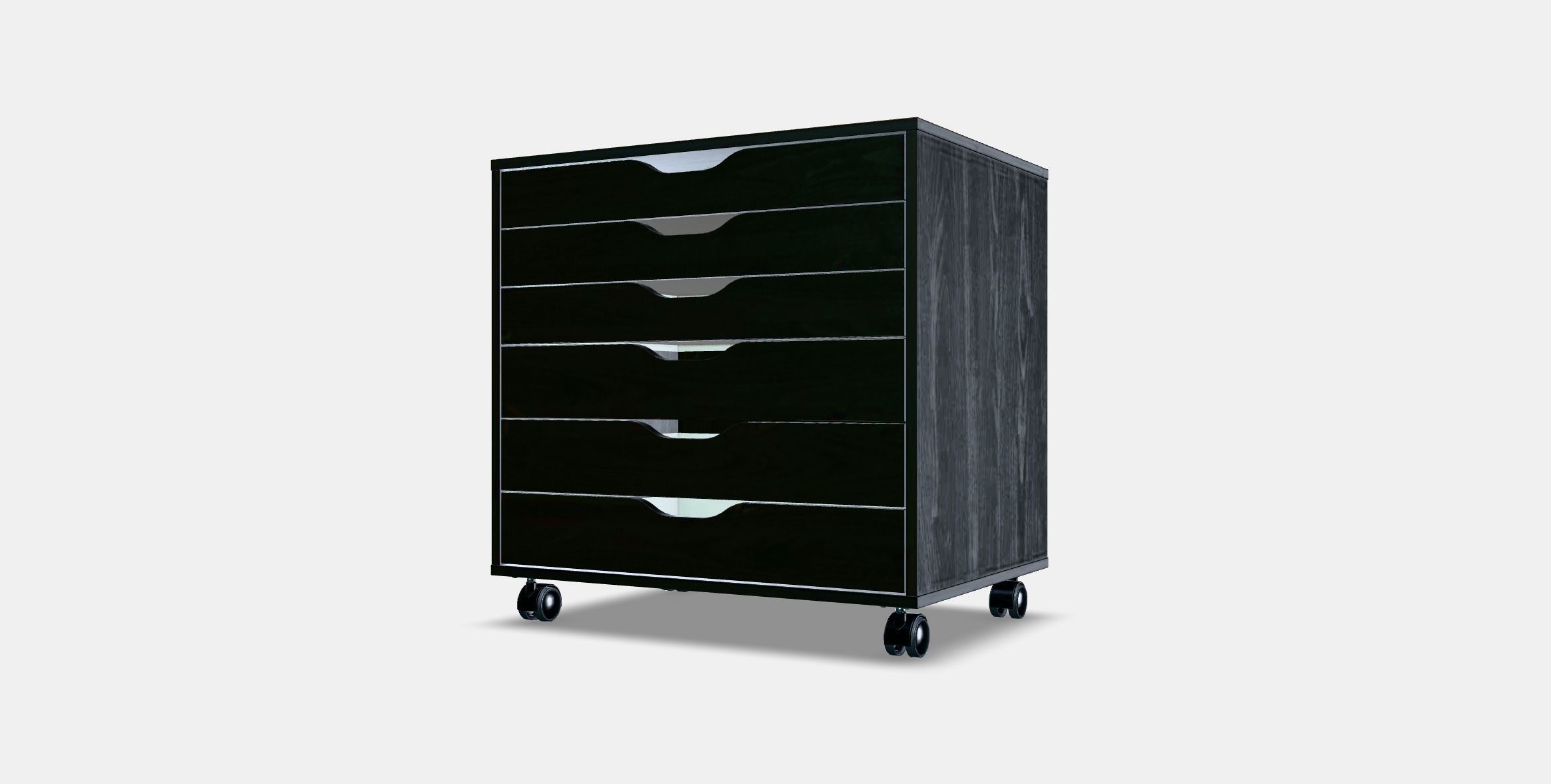 ALEX Drawer unit on castors 7 Low-poly 3D model_12