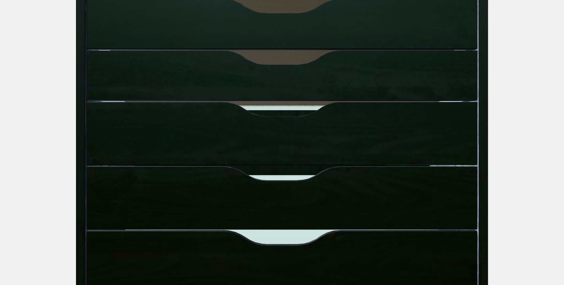 ALEX Drawer unit on castors 7 Low-poly 3D model_11