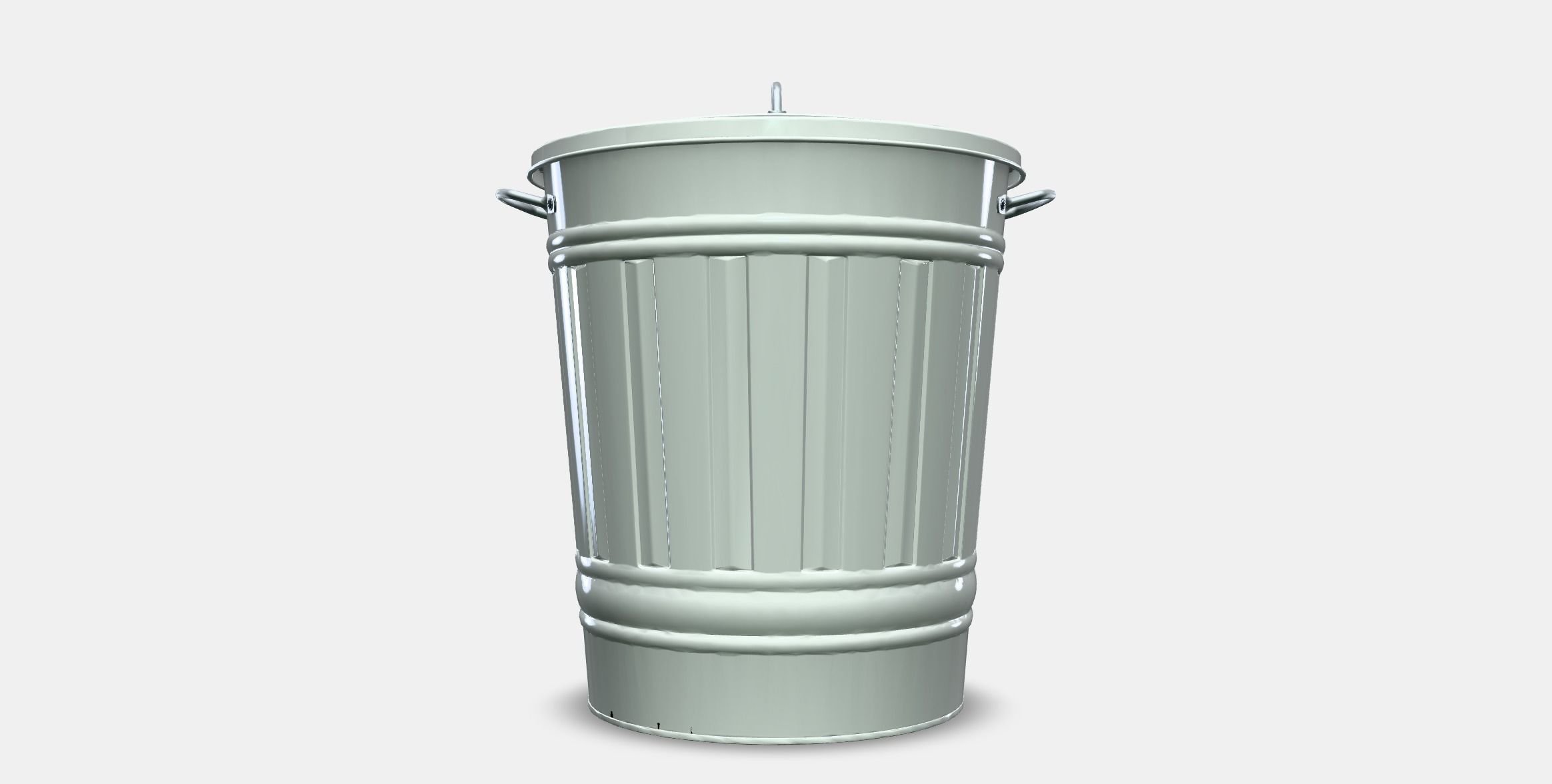 KNODD Bin with lid 2 Low-poly 3D model_9
