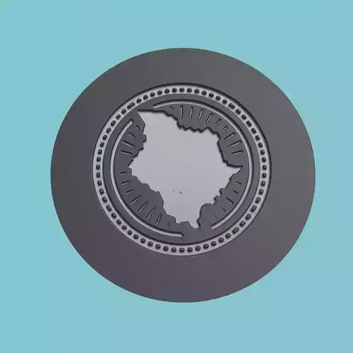 Uganda Map Medallion Wall Art Printer