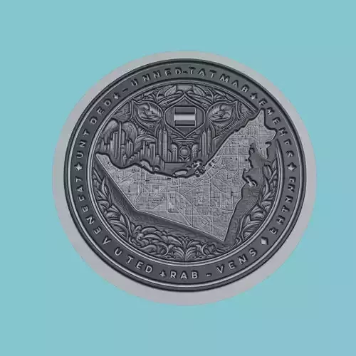 United Arab Emirates Map Medallion Wall Art Printer