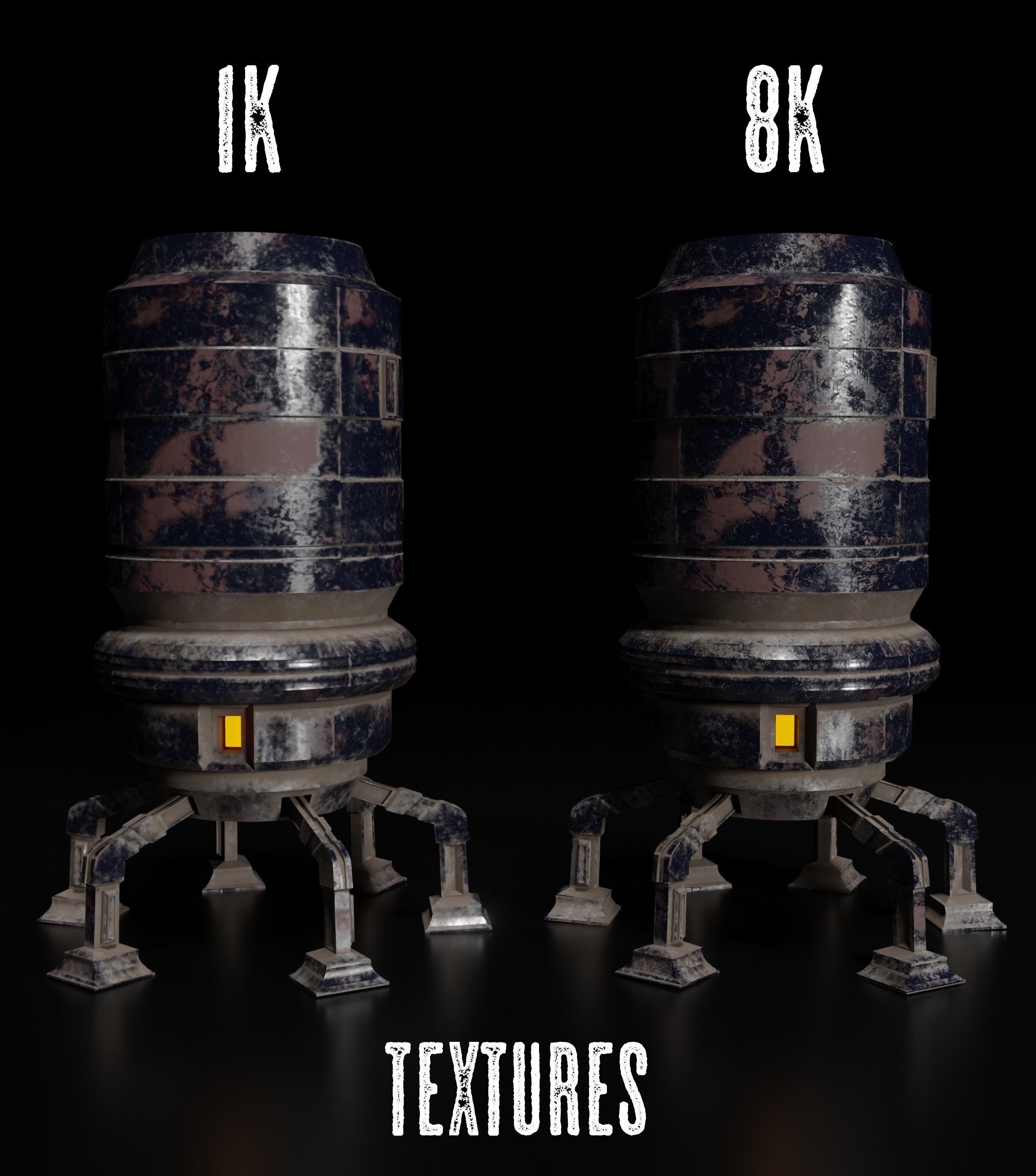 Robot  8K ready for game  Low-poly 3D model_1