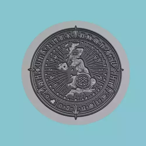 United Kingdom Map Medallion Wall Art Printer