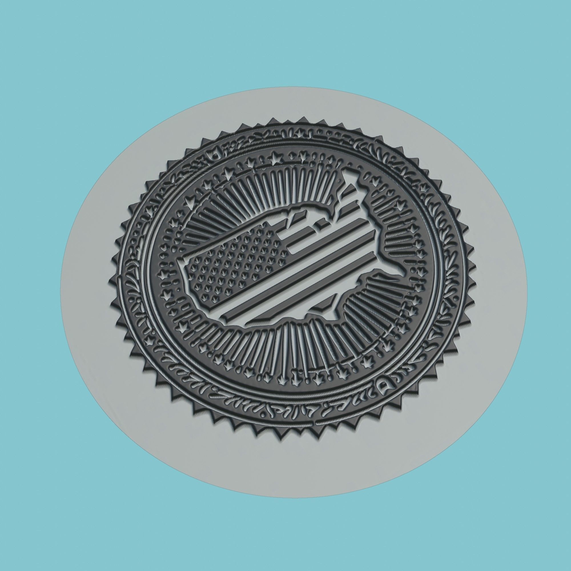 United States Map Medallion Wall Art Printer 3D print model_1