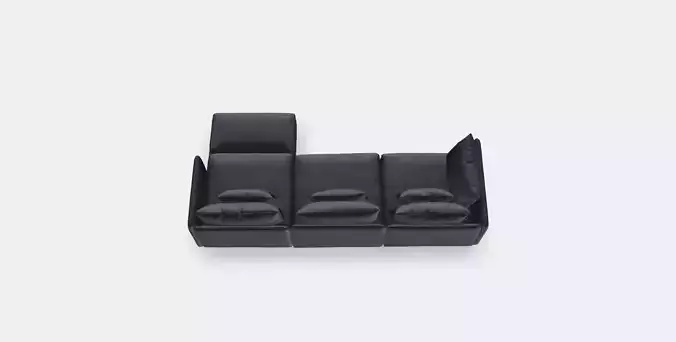 SODERHAMN 4-seat sofa with chaise longue