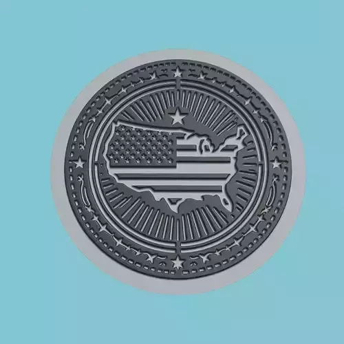 United States Map Medallion Wall Art Printer