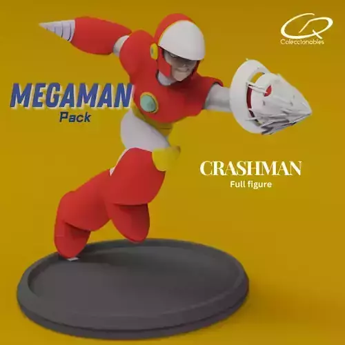 Megaman Pack Collection - Crashman full figure 3D print model