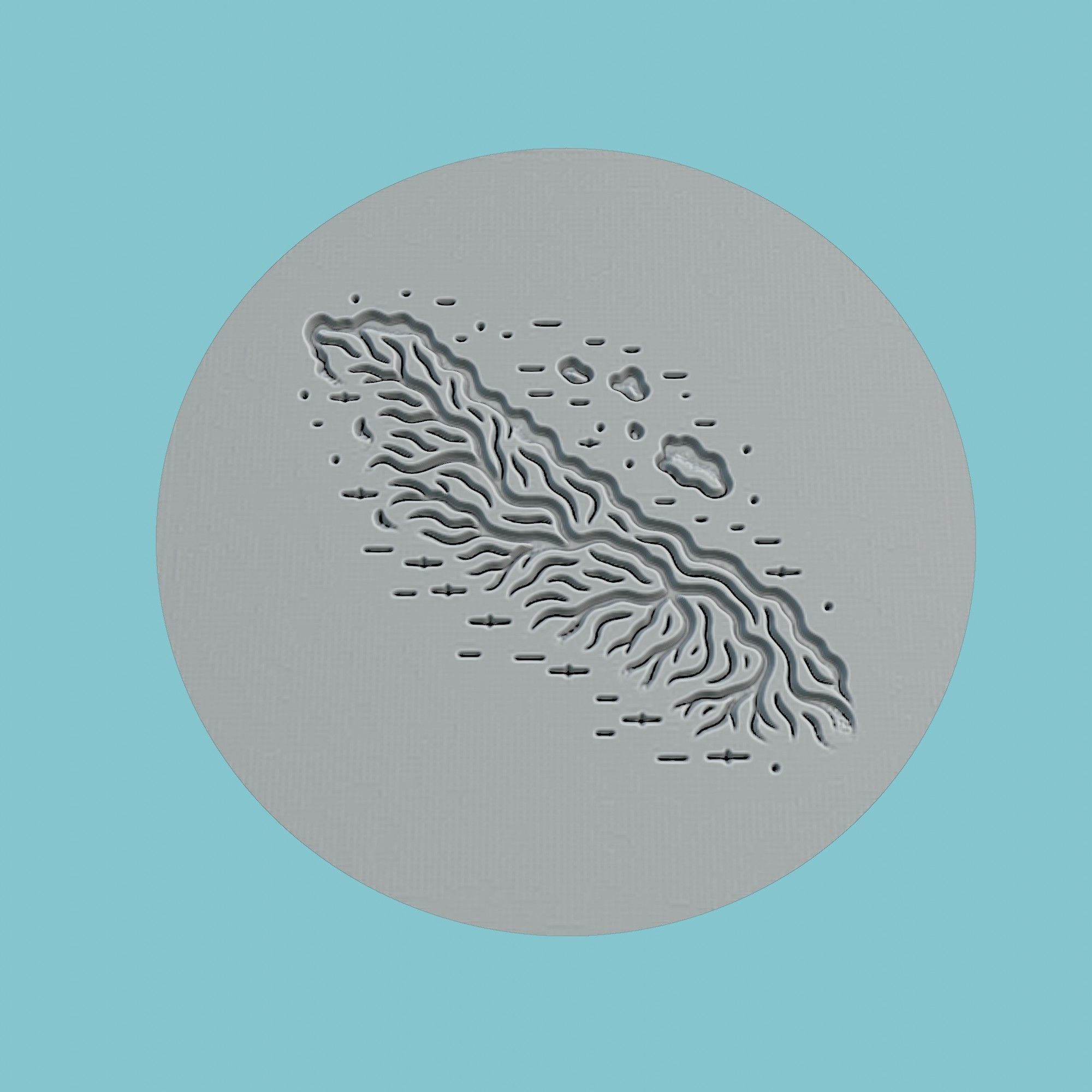 Vanuatu Map Medallion Wall Art Printer 3D print model_2