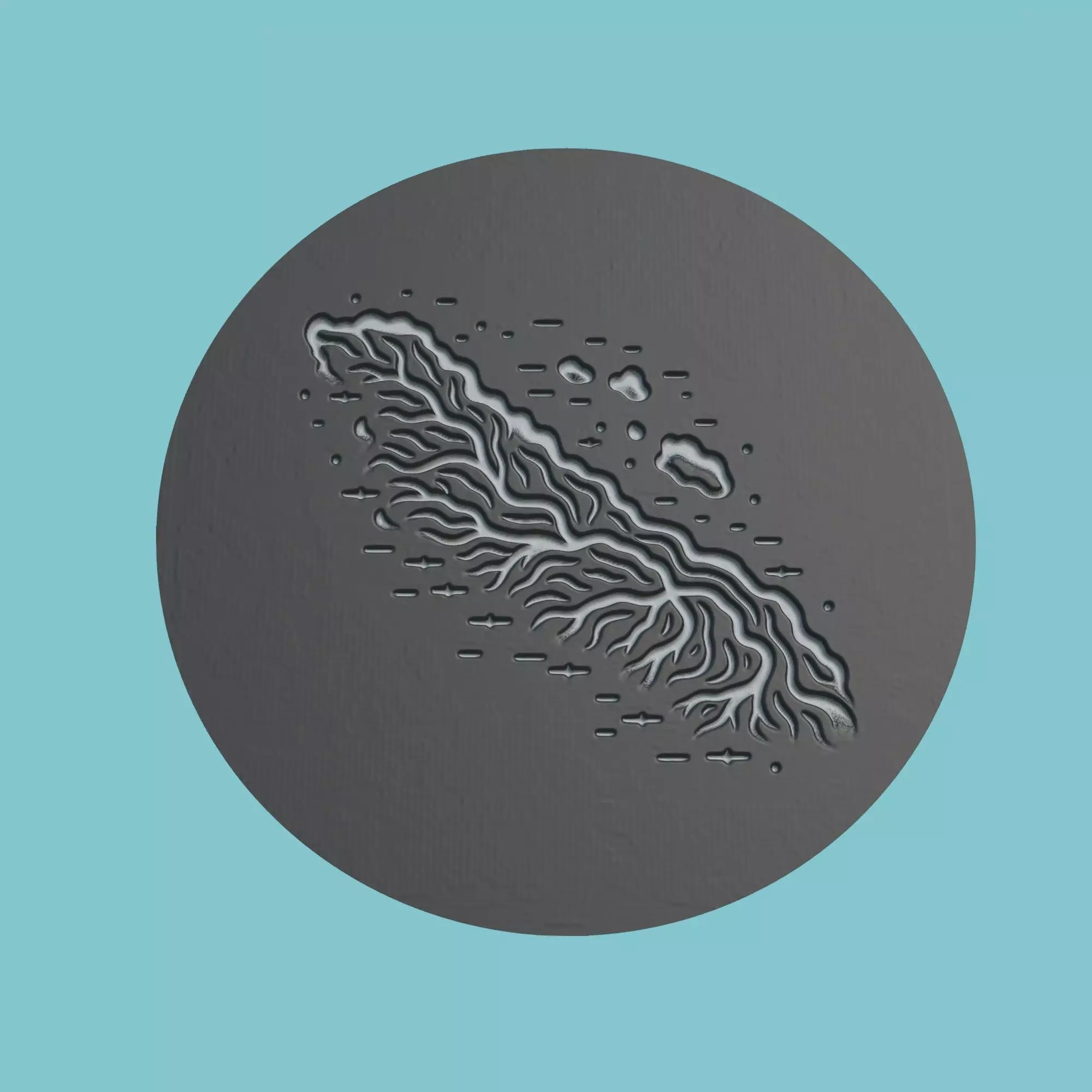 Vanuatu Map Medallion Wall Art Printer 3D print model_0