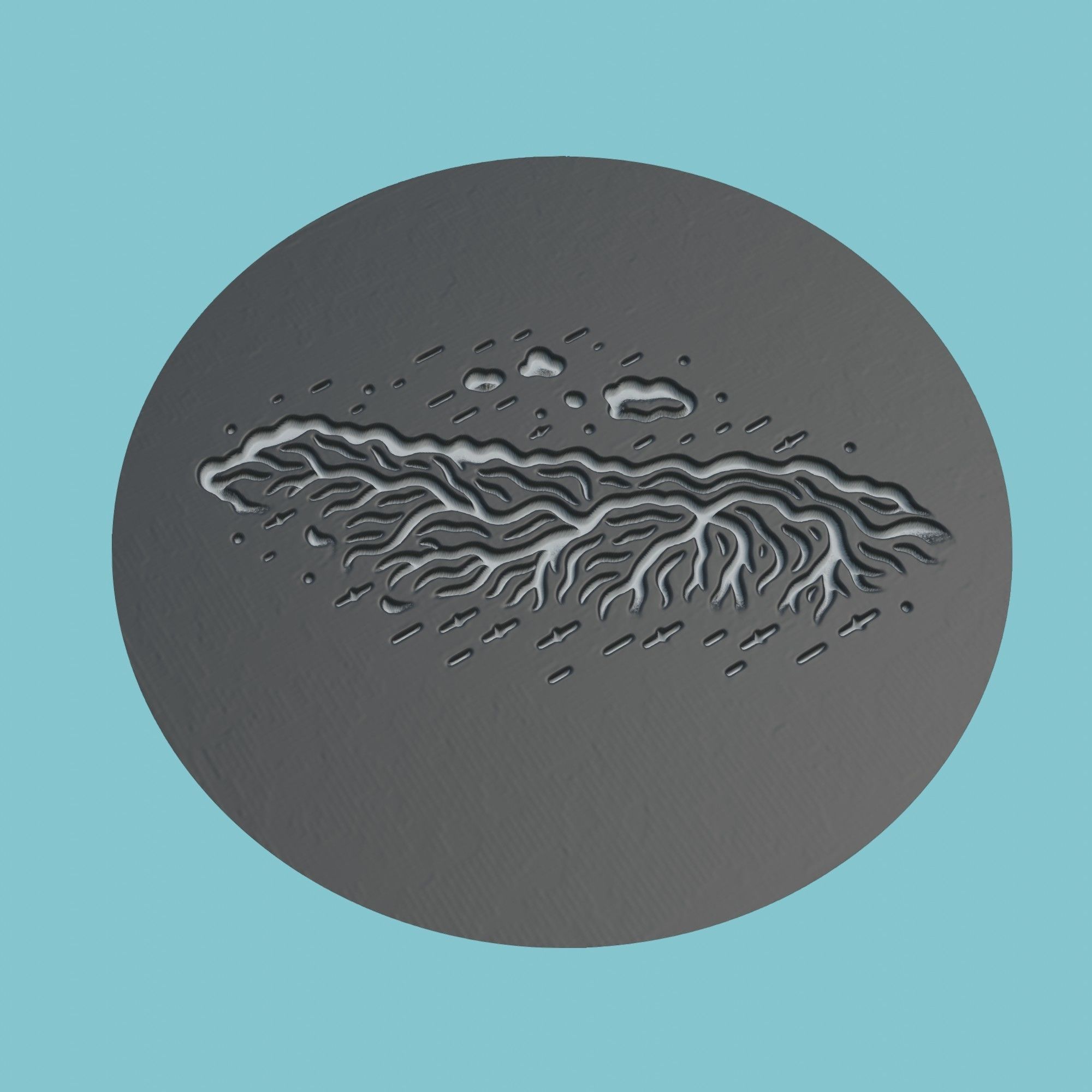 Vanuatu Map Medallion Wall Art Printer 3D print model_1