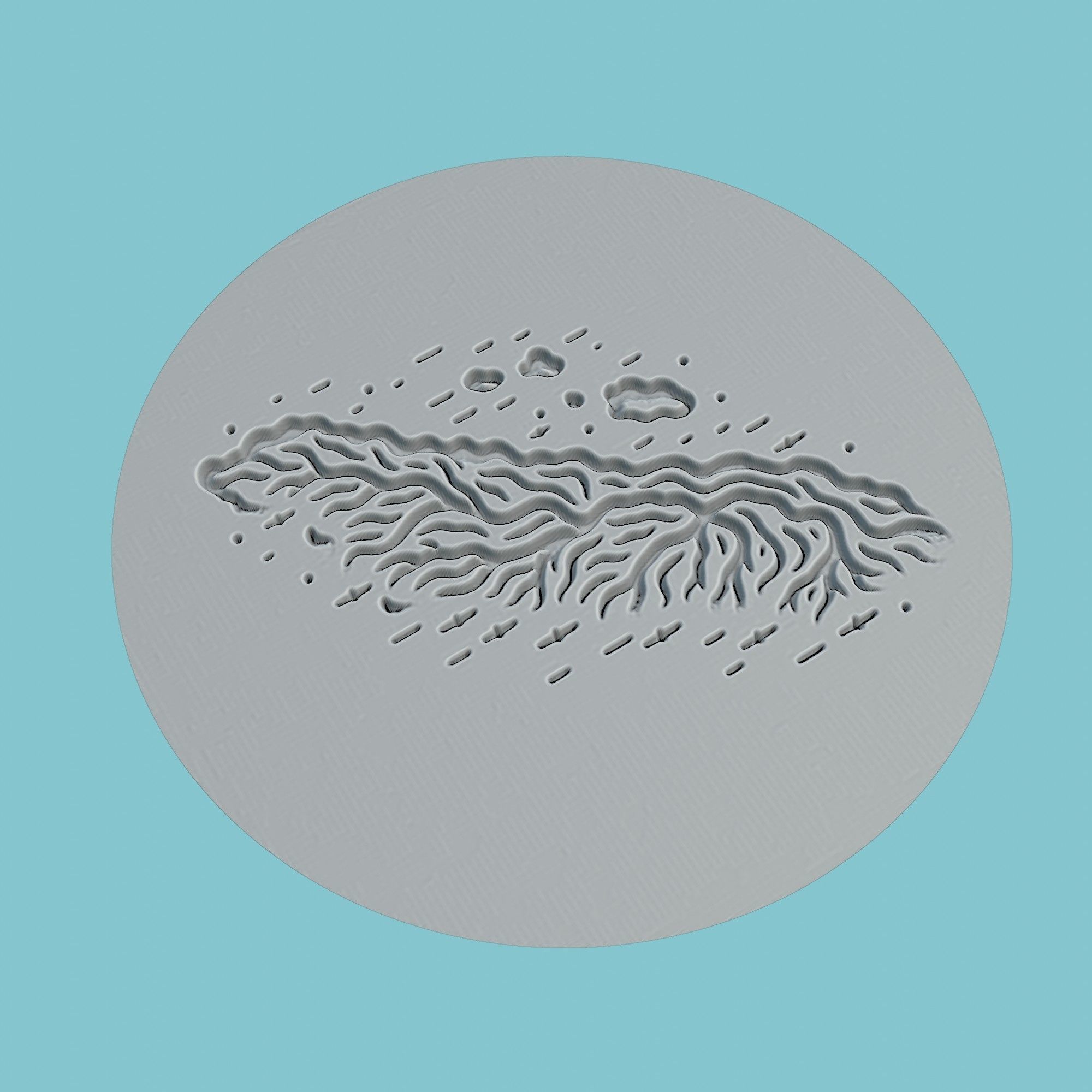 Vanuatu Map Medallion Wall Art Printer 3D print model_3