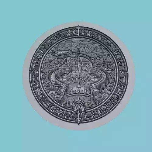 Vatican City Map Medallion Wall Art Printer