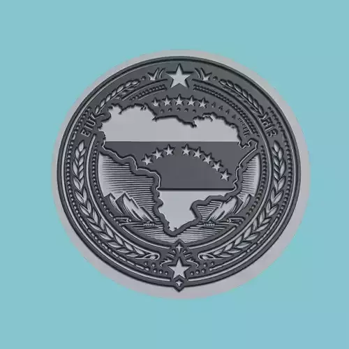 Venezuela Map Medallion Wall Art Printer