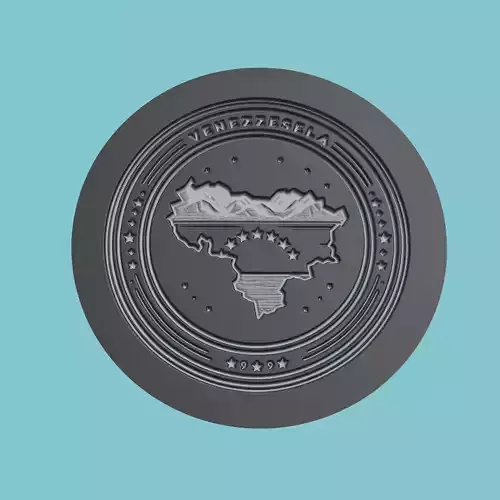 Venezuela Map Medallion Wall Art Printer 3D print model