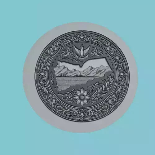 Yemen Map Medallion Wall Art Printer