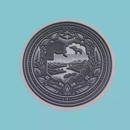 Zambia Map Medallion Wall Art Printer