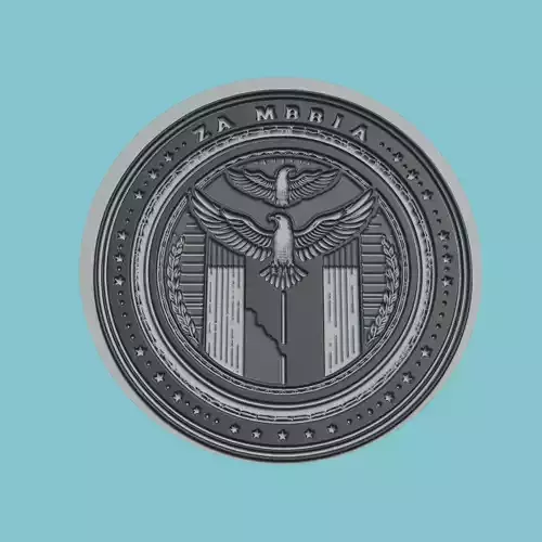 Zambia Map Medallion Wall Art Printer