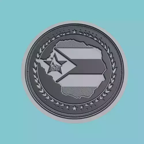 Zimbabwe Map Medallion Wall Art Printer