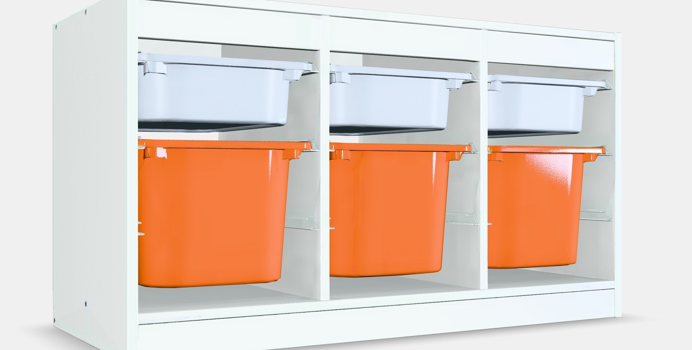 TROFAST Storage combination with boxes 8 Low-poly 3D model_2