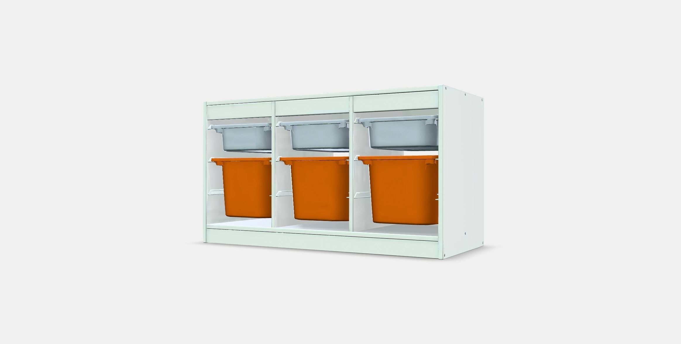 TROFAST Storage combination with boxes 8 Low-poly 3D model_12