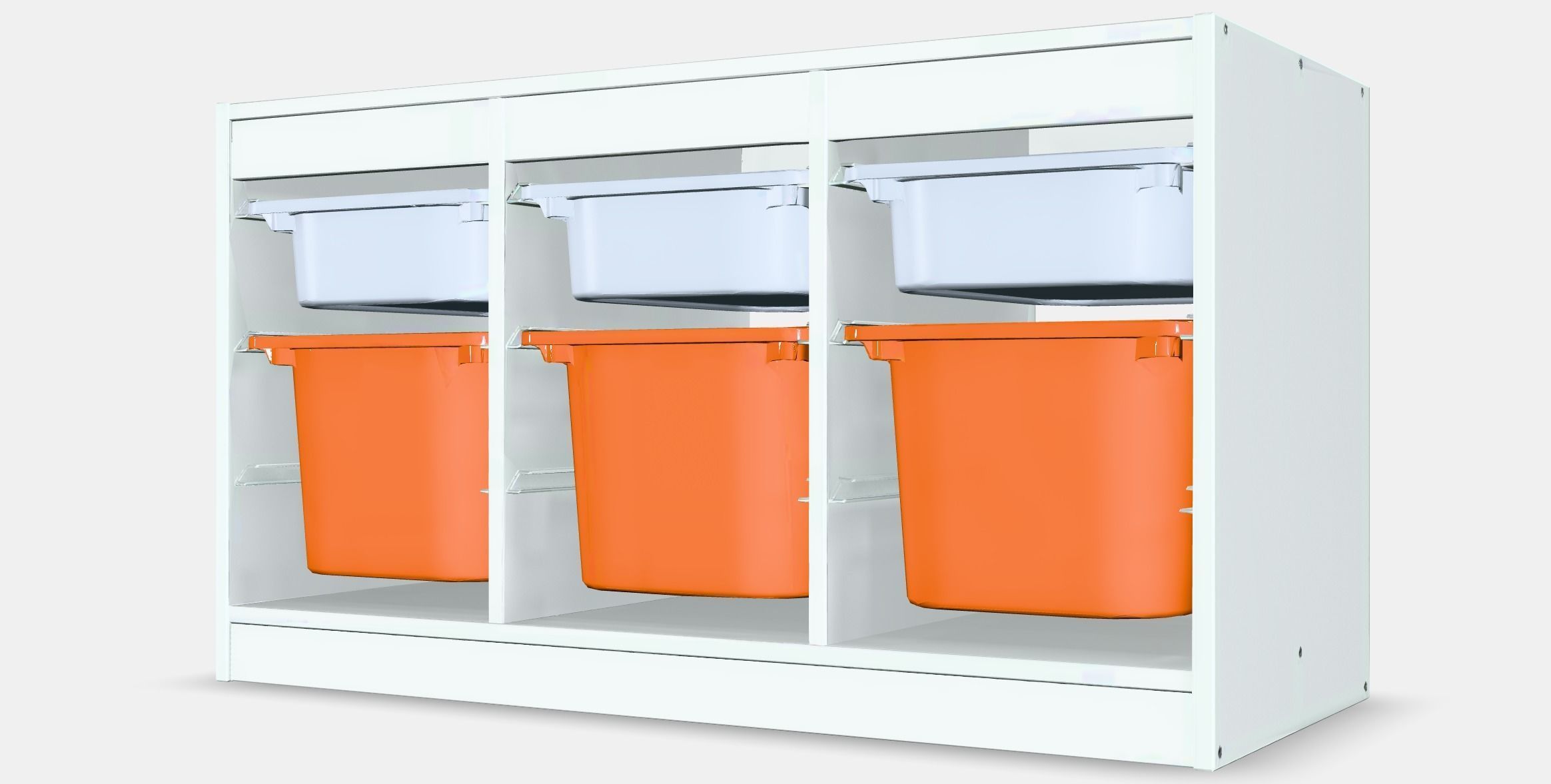 TROFAST Storage combination with boxes 8 Low-poly 3D model_6