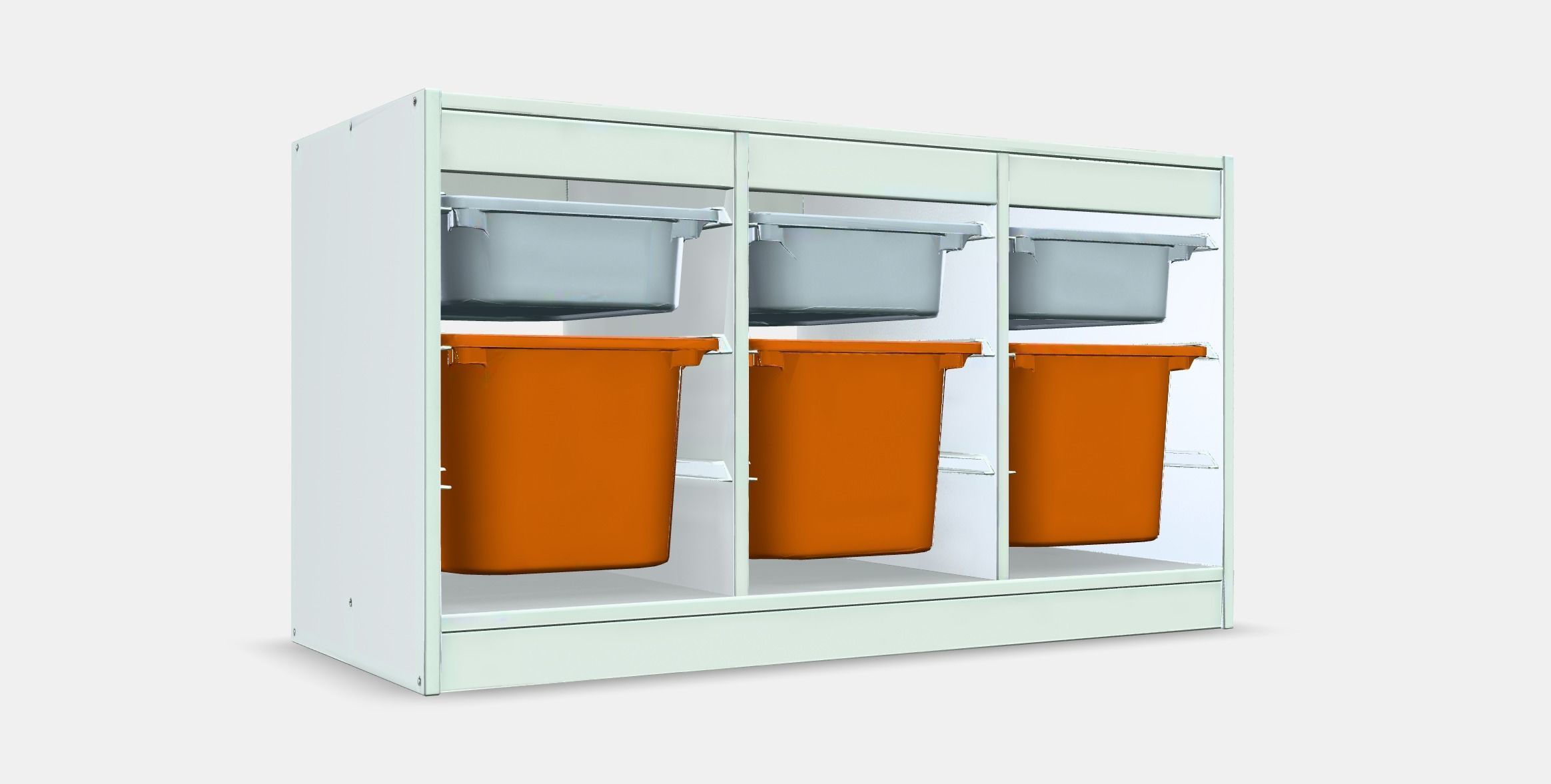 TROFAST Storage combination with boxes 8 Low-poly 3D model_9