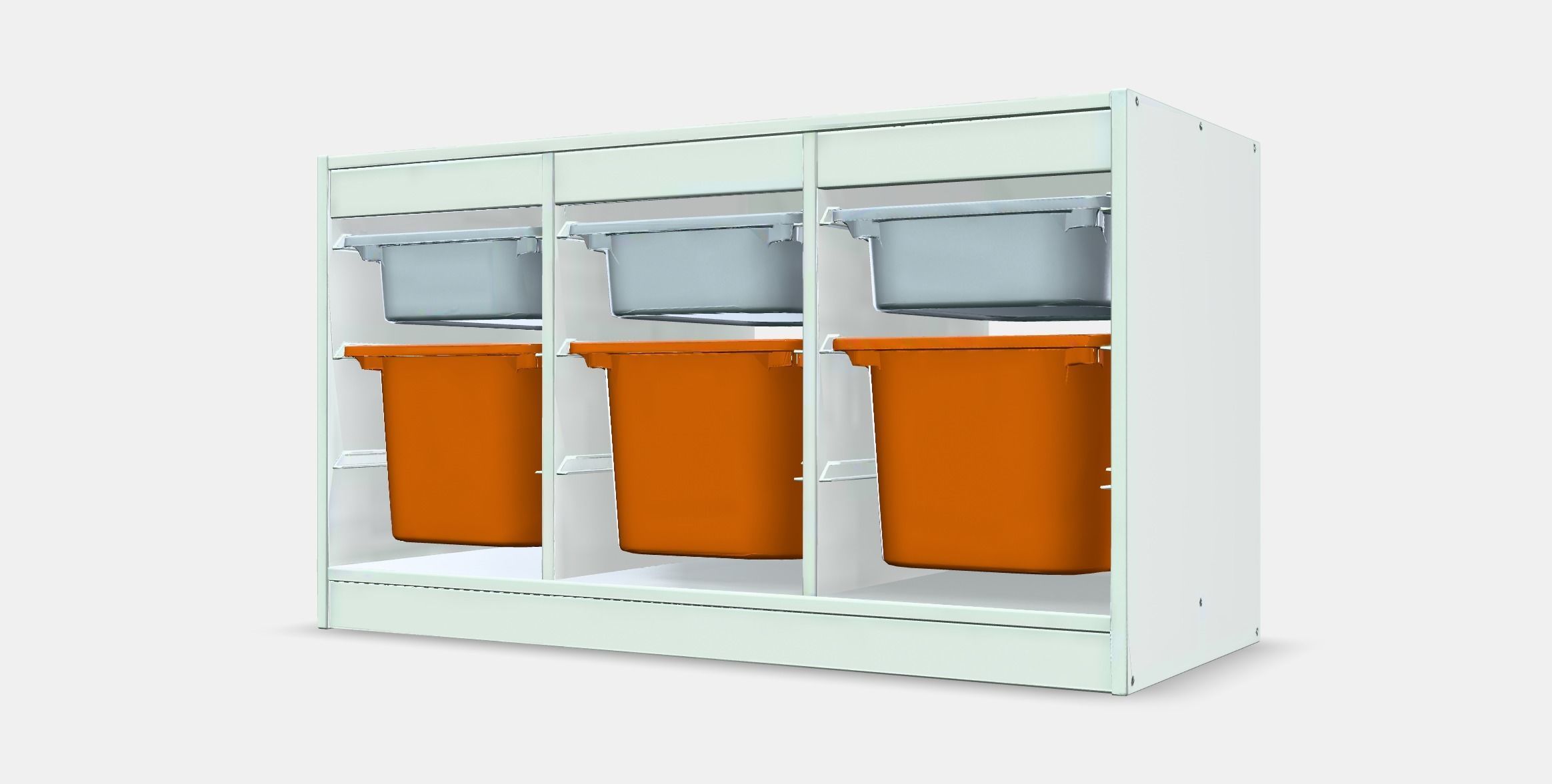 TROFAST Storage combination with boxes 8 Low-poly 3D model_13