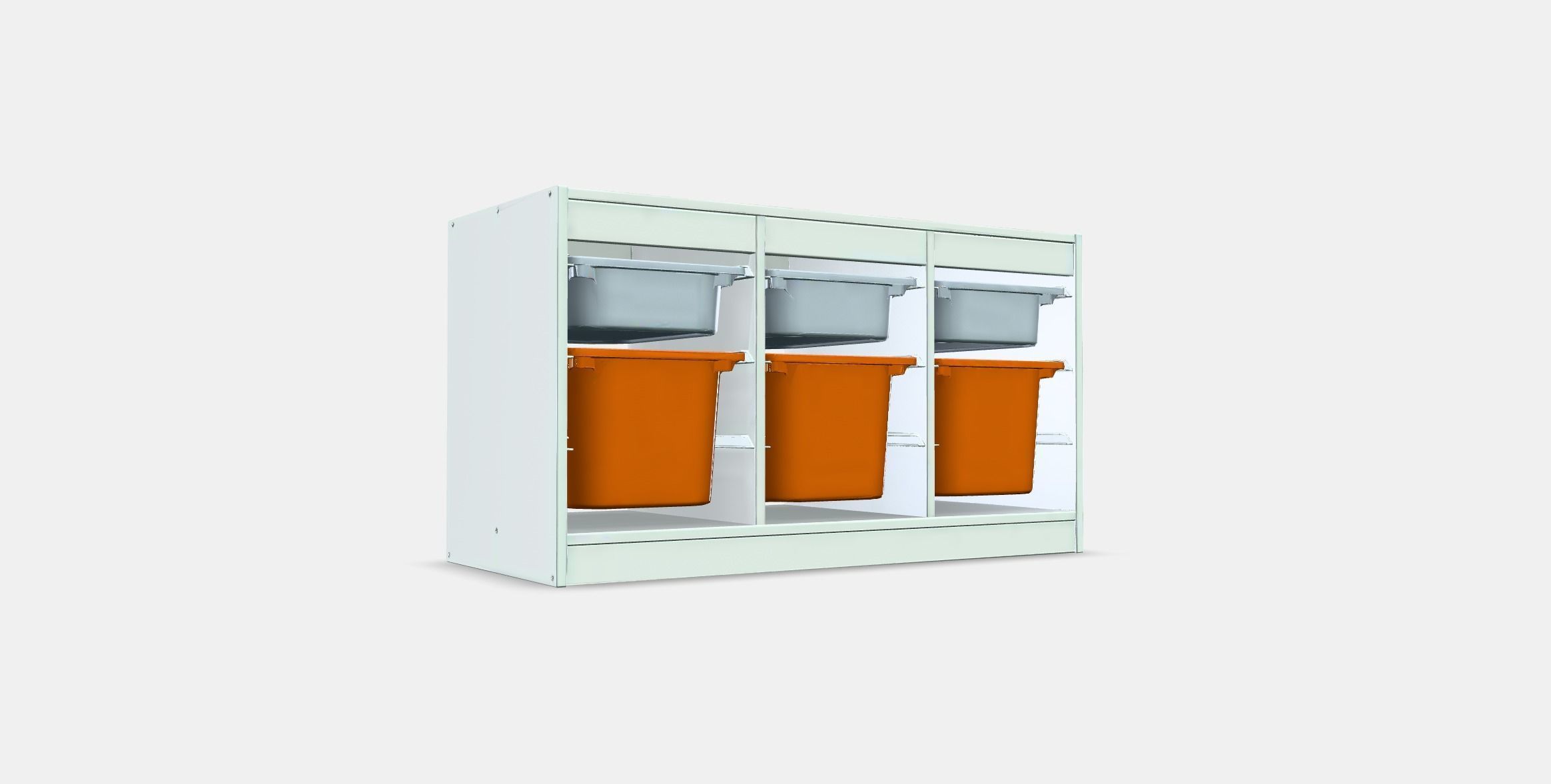 TROFAST Storage combination with boxes 8 Low-poly 3D model_3