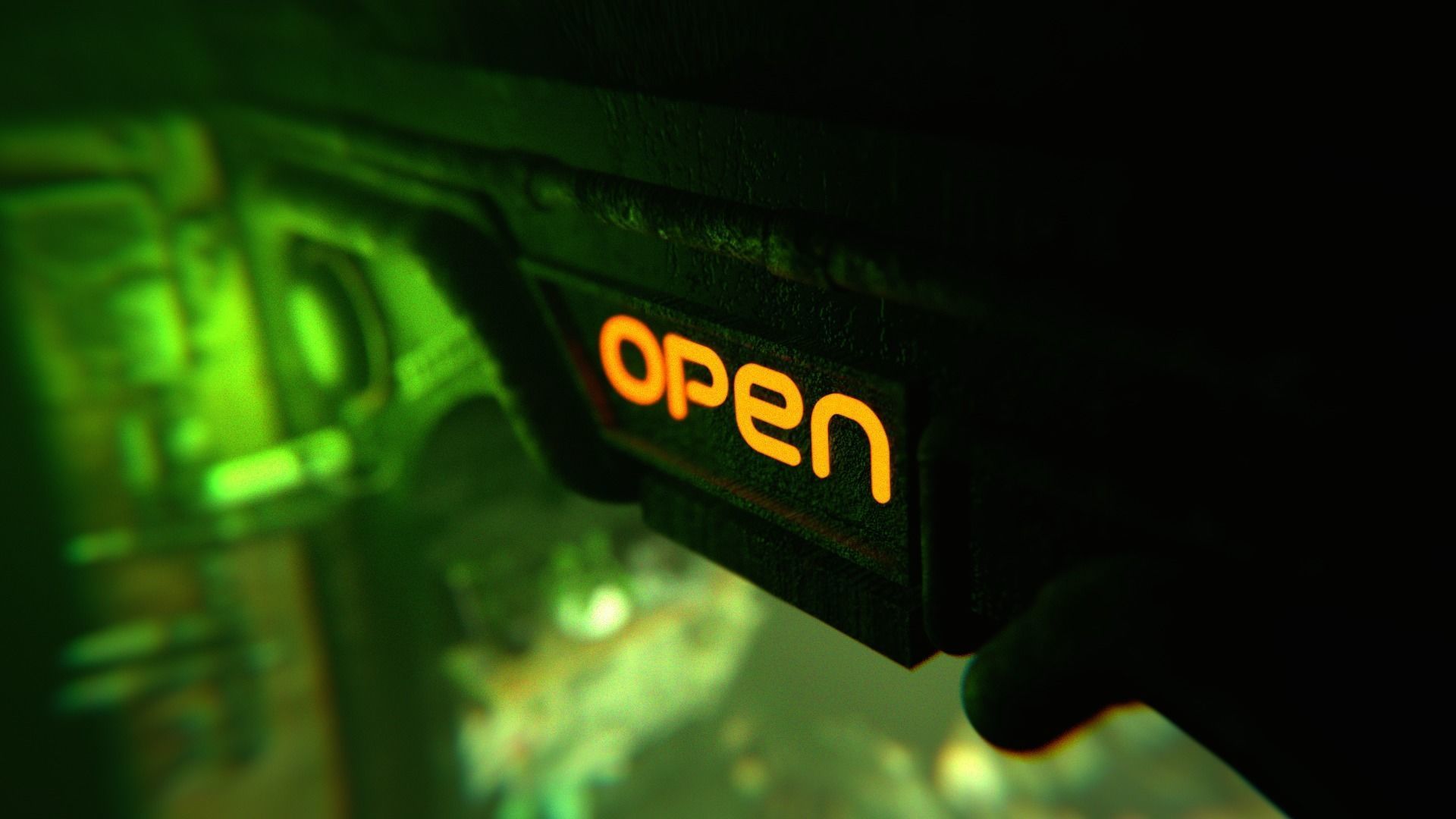 Cyber shop Low-poly 3D model_6