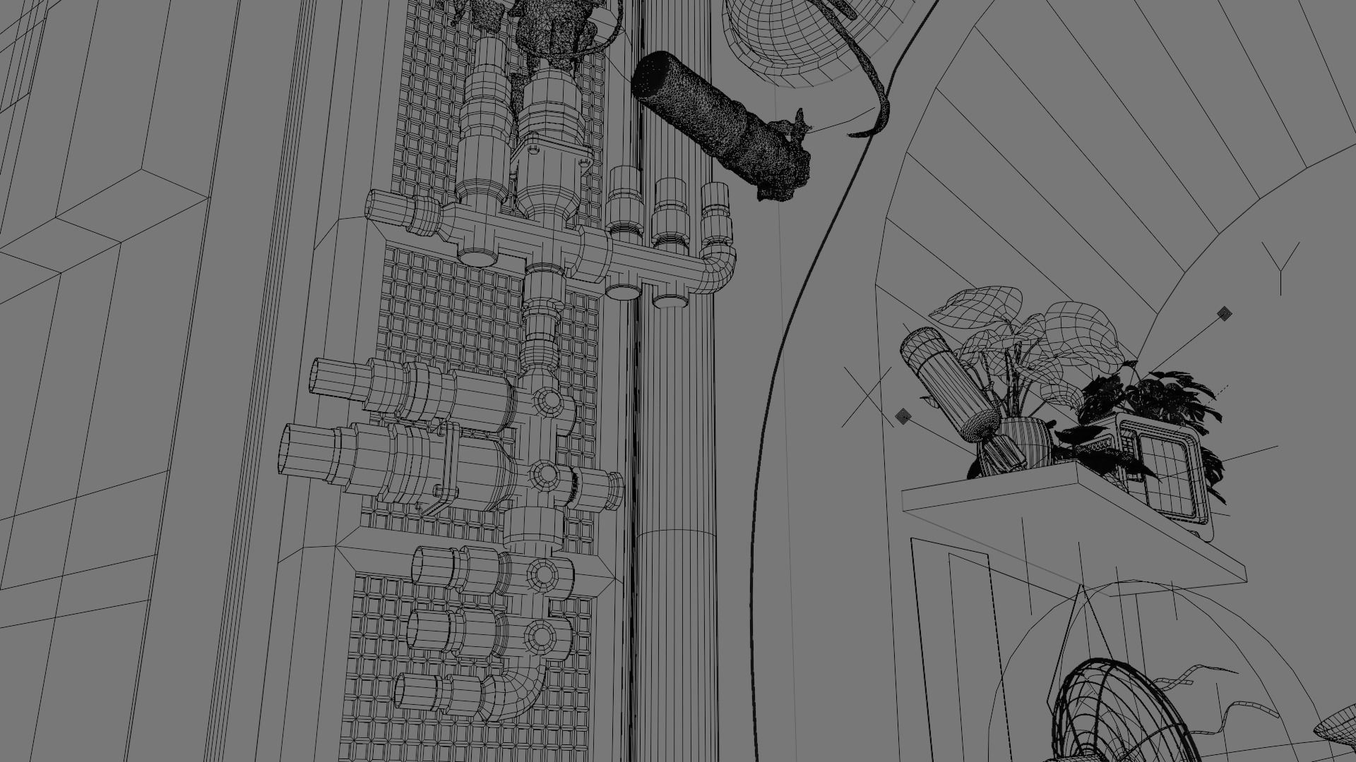 Cyber shop Low-poly 3D model_11