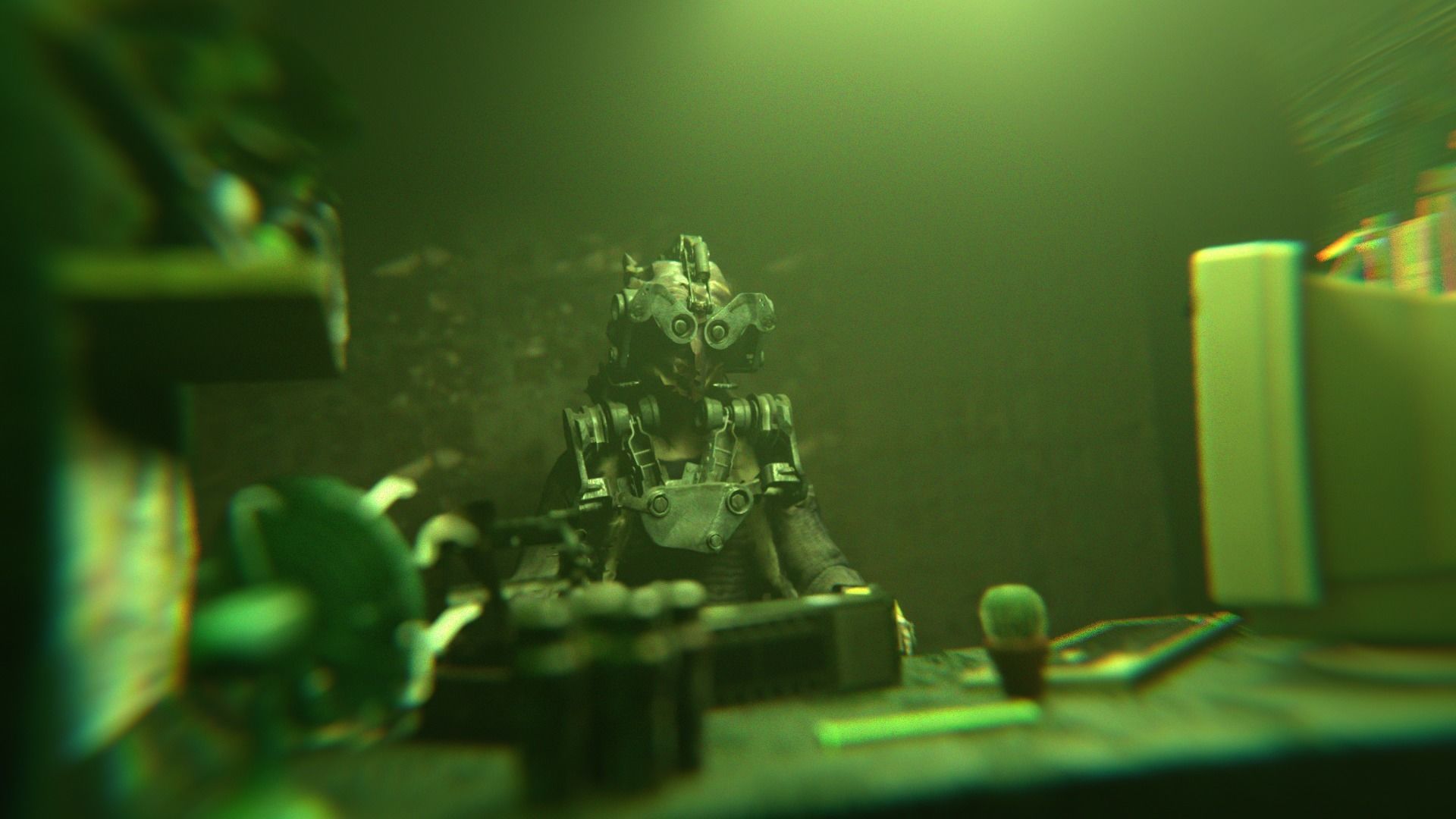 Cyber shop Low-poly 3D model_4