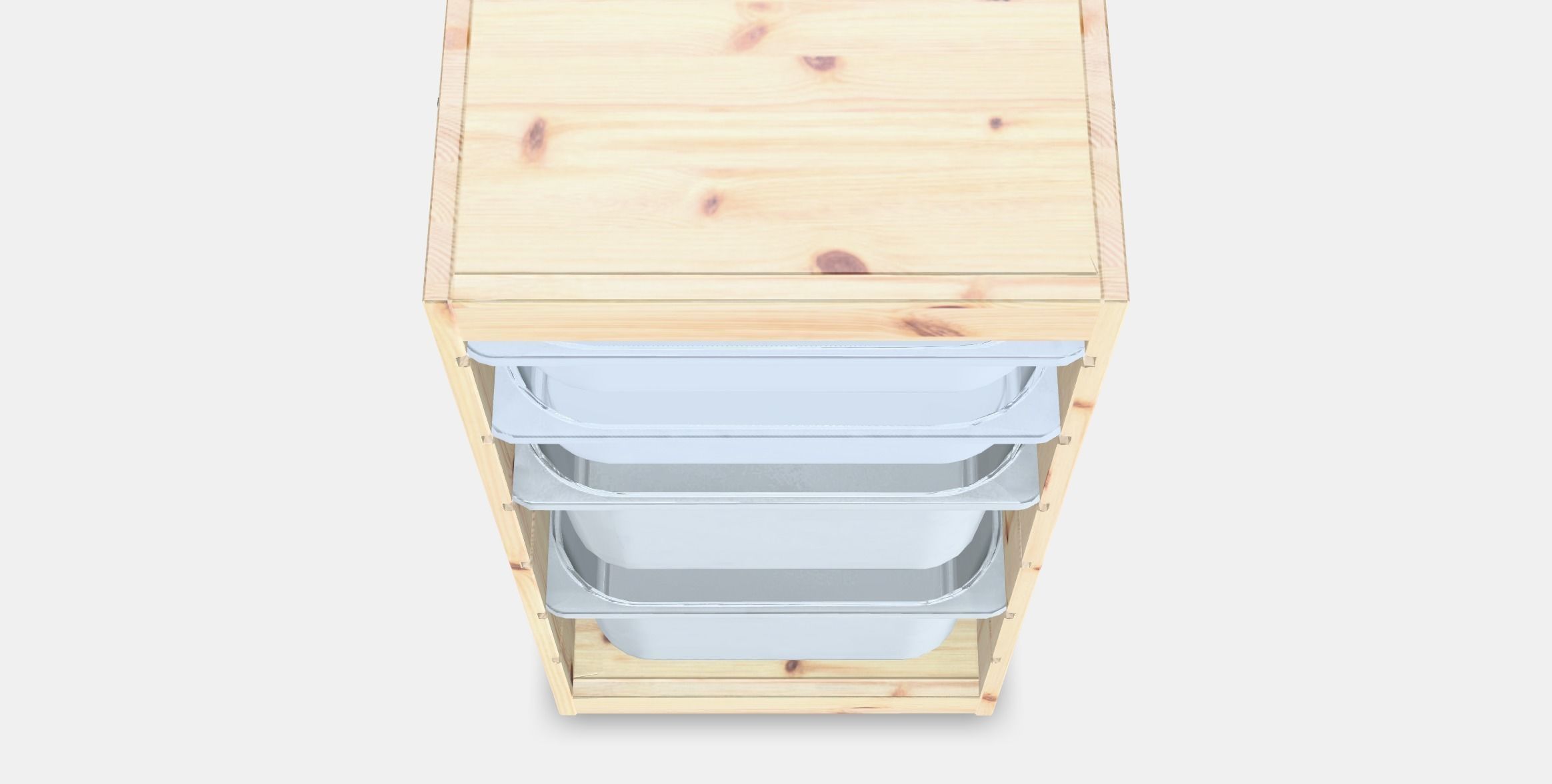 TROFAST Storage combination with boxes 11 Low-poly 3D model_2