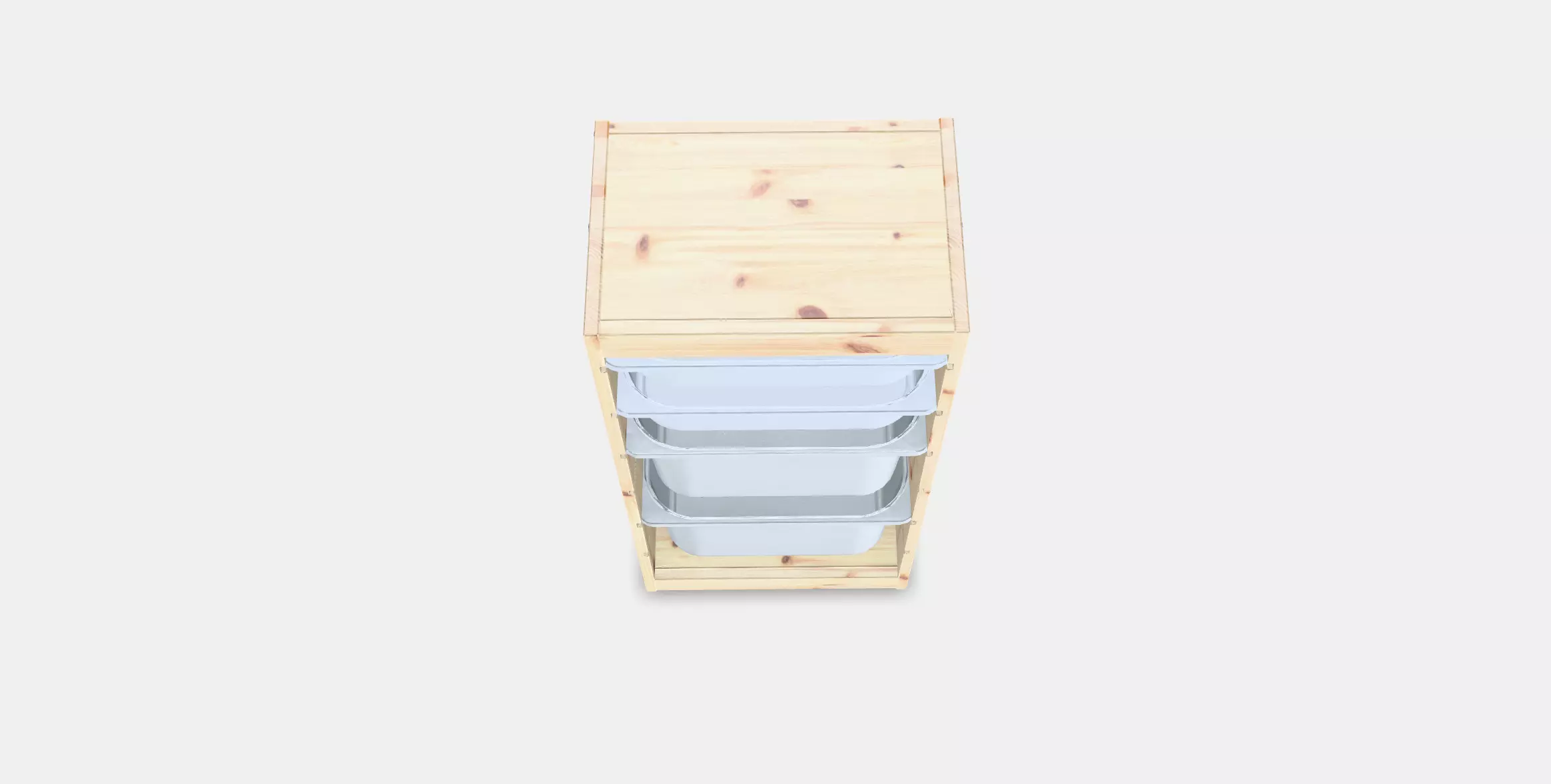 TROFAST Storage combination with boxes 11 Low-poly 3D model_0