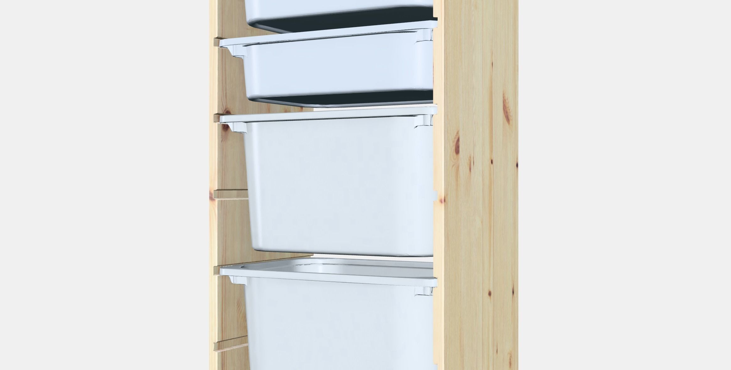 TROFAST Storage combination with boxes 11 Low-poly 3D model_9