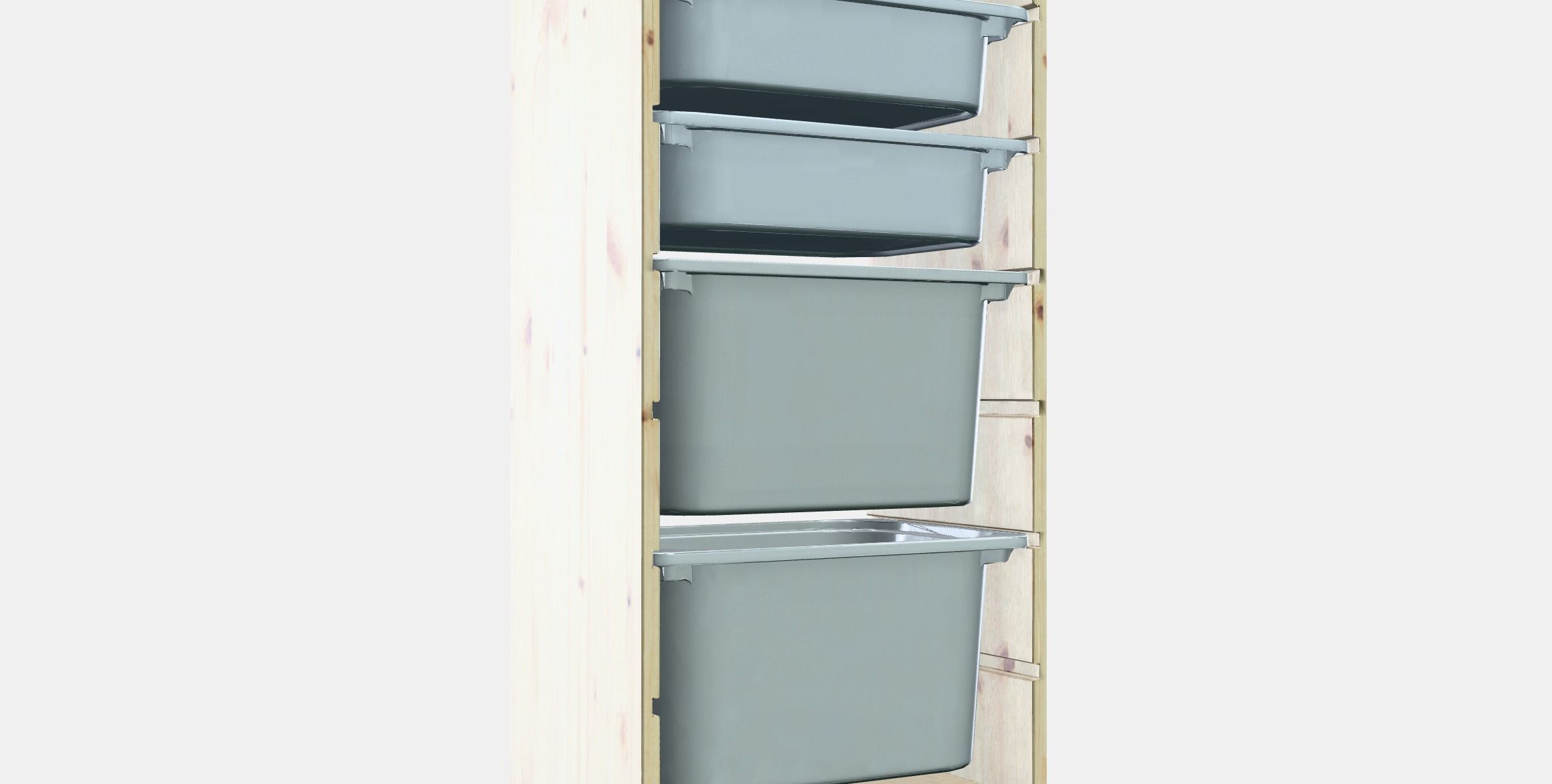 TROFAST Storage combination with boxes 11 Low-poly 3D model_11