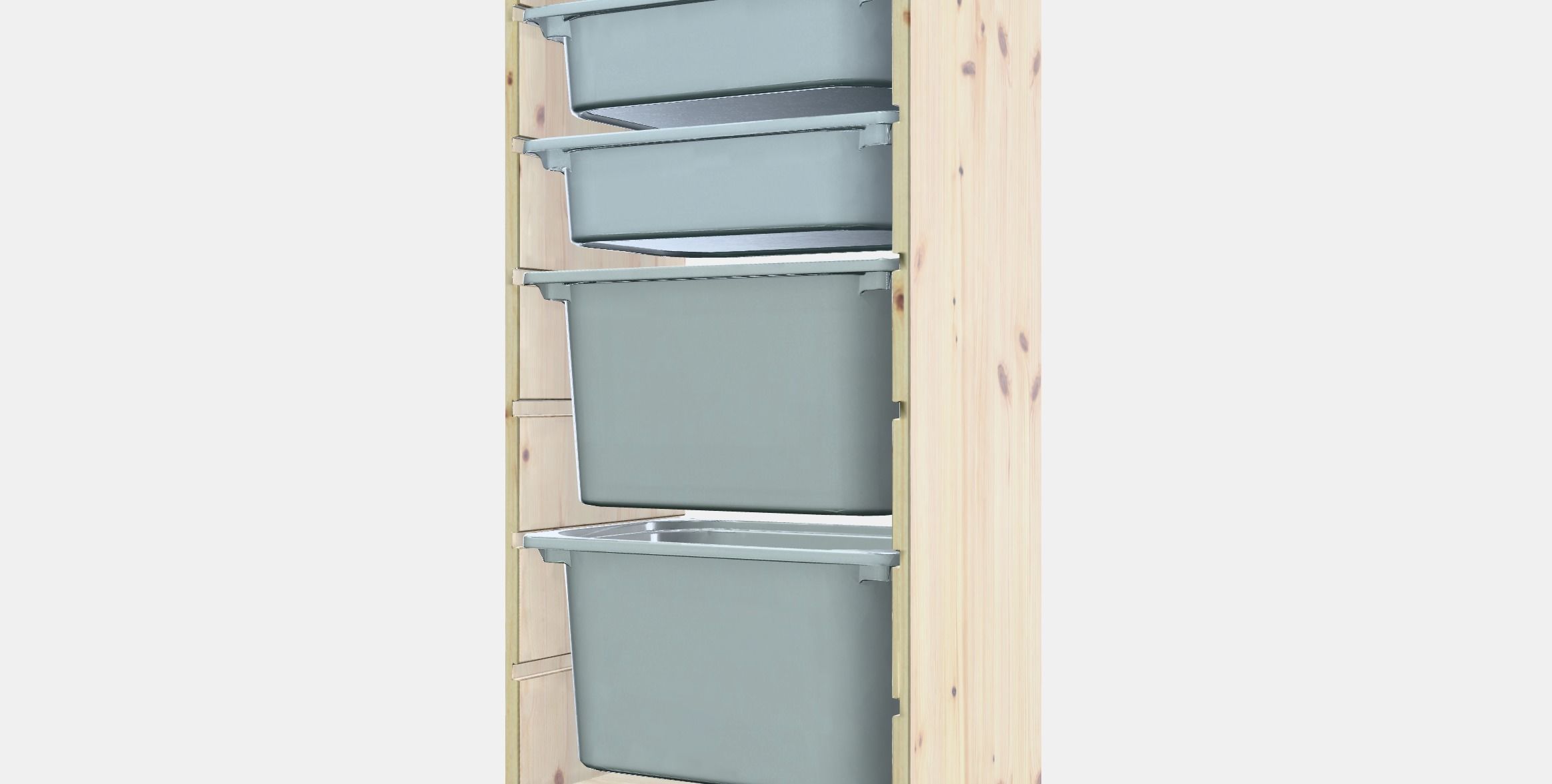 TROFAST Storage combination with boxes 11 Low-poly 3D model_13