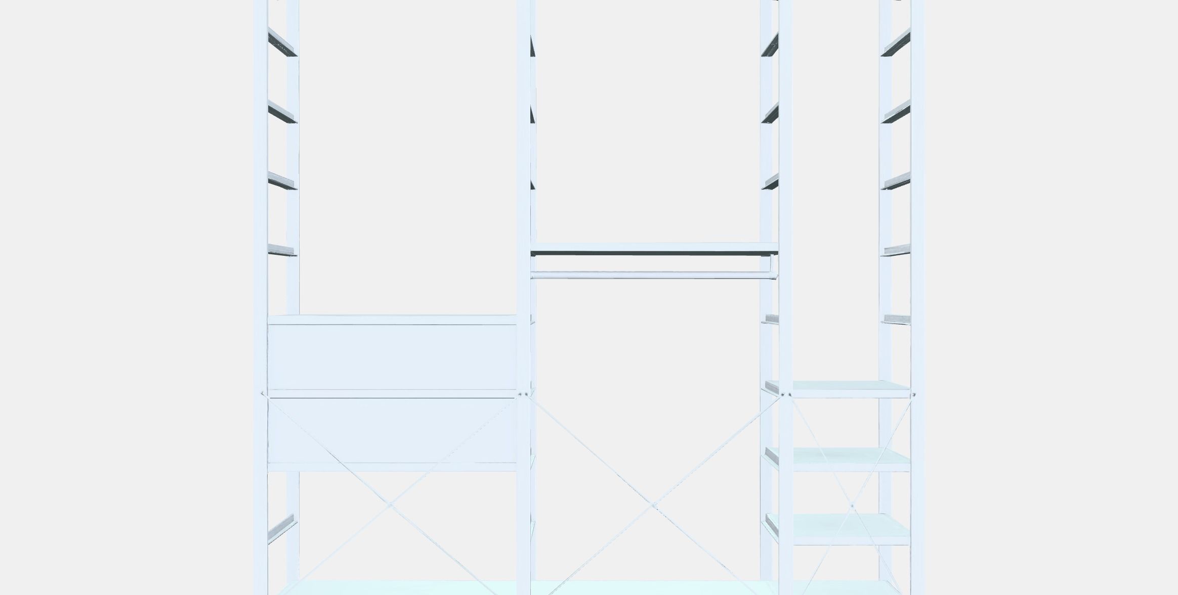 ELVARLI Wardrobe combination 5 Low-poly 3D model_15