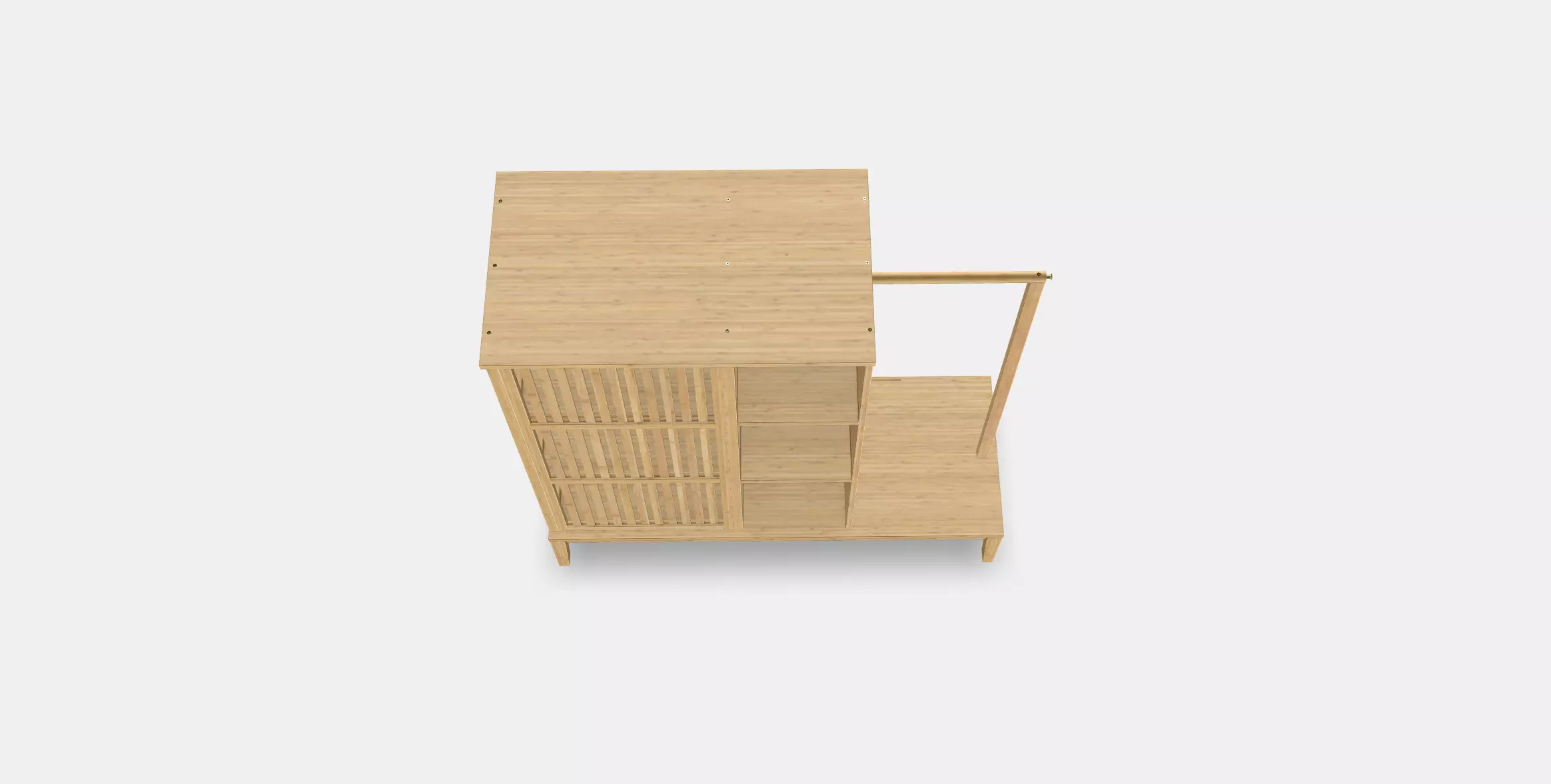 NORDKISA Open wardrobe with sliding door 1 Low-poly 3D model