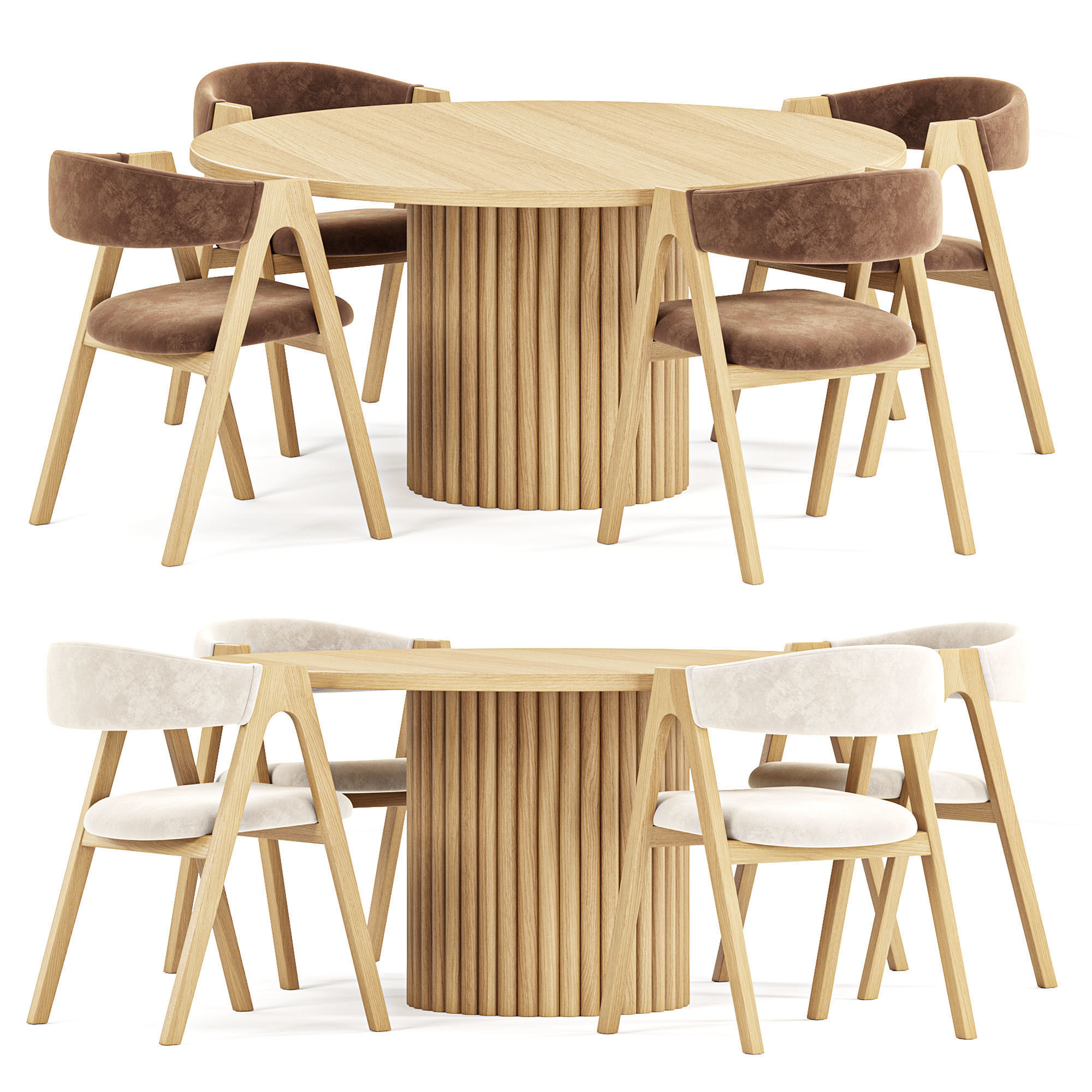 Bakergo Table Dublin chair 3D model_1