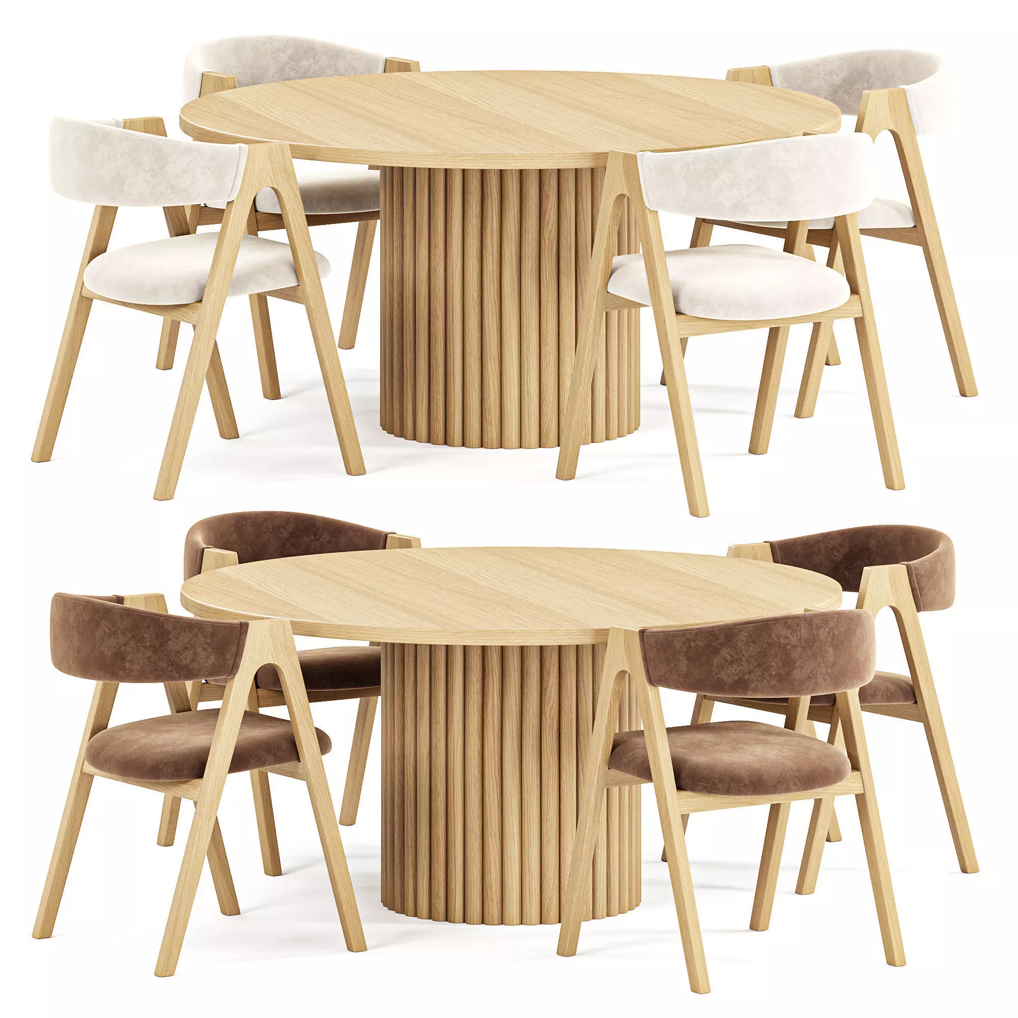 Bakergo Table Dublin chair 3D model_0