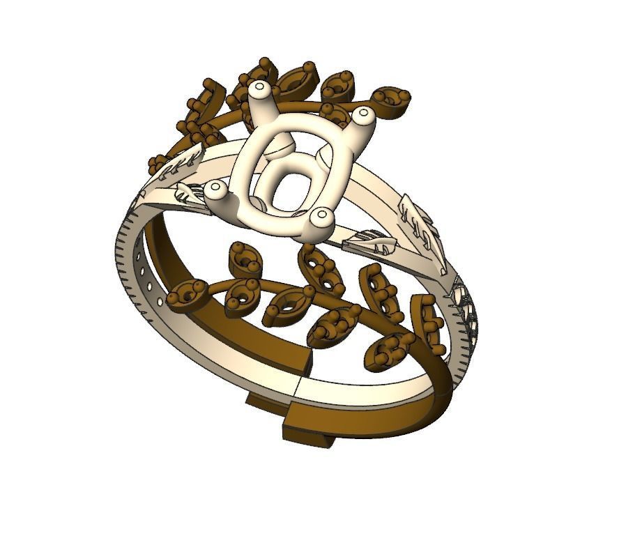 Women Ring  3D print model_3