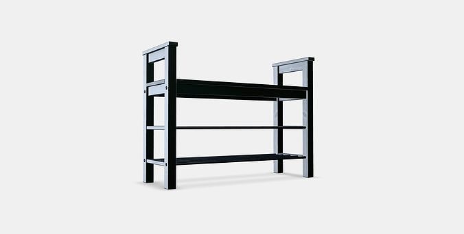 HEMNES Bench with shoe storage Low-poly 3D model