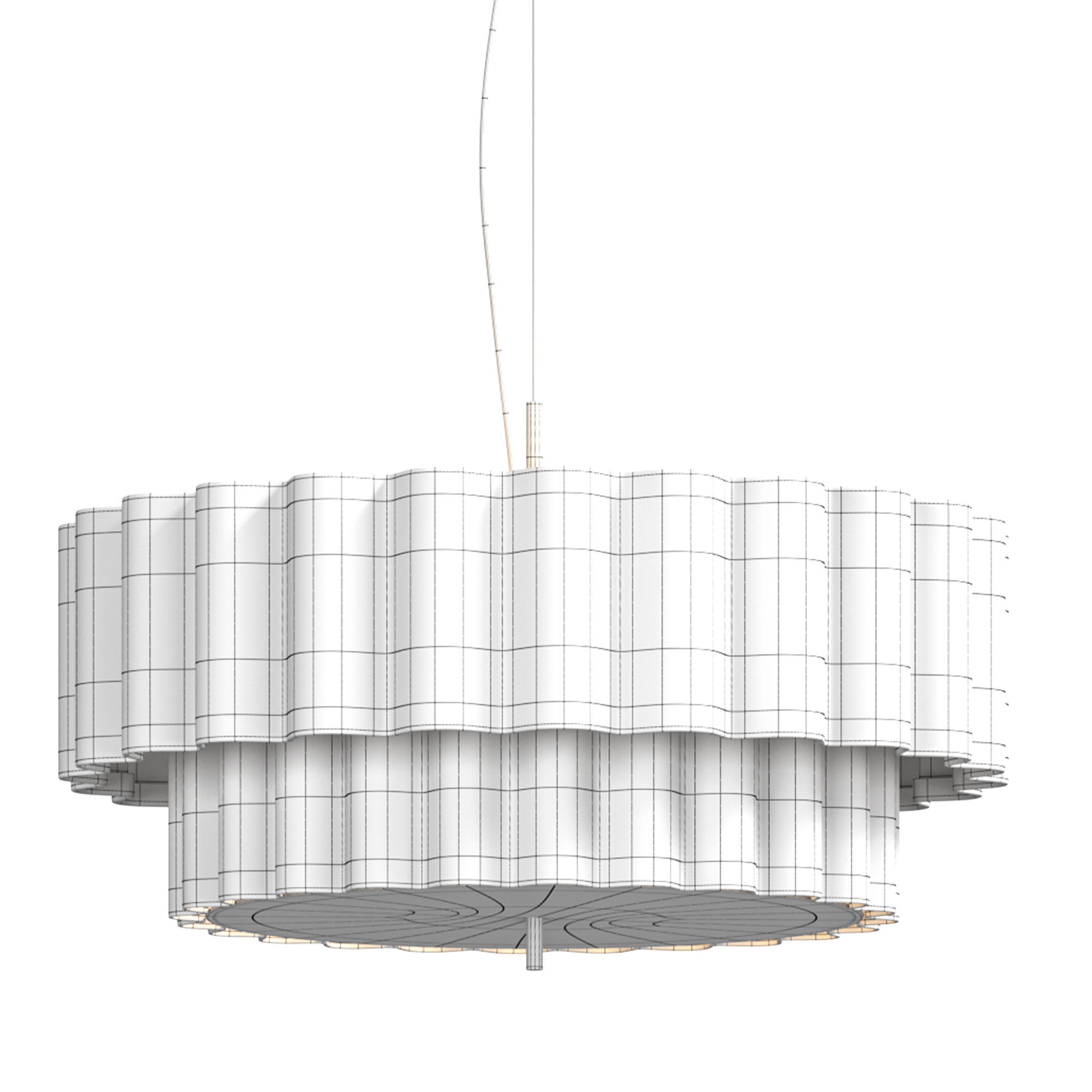 Folia Fabric Pendant Light 3D model_6
